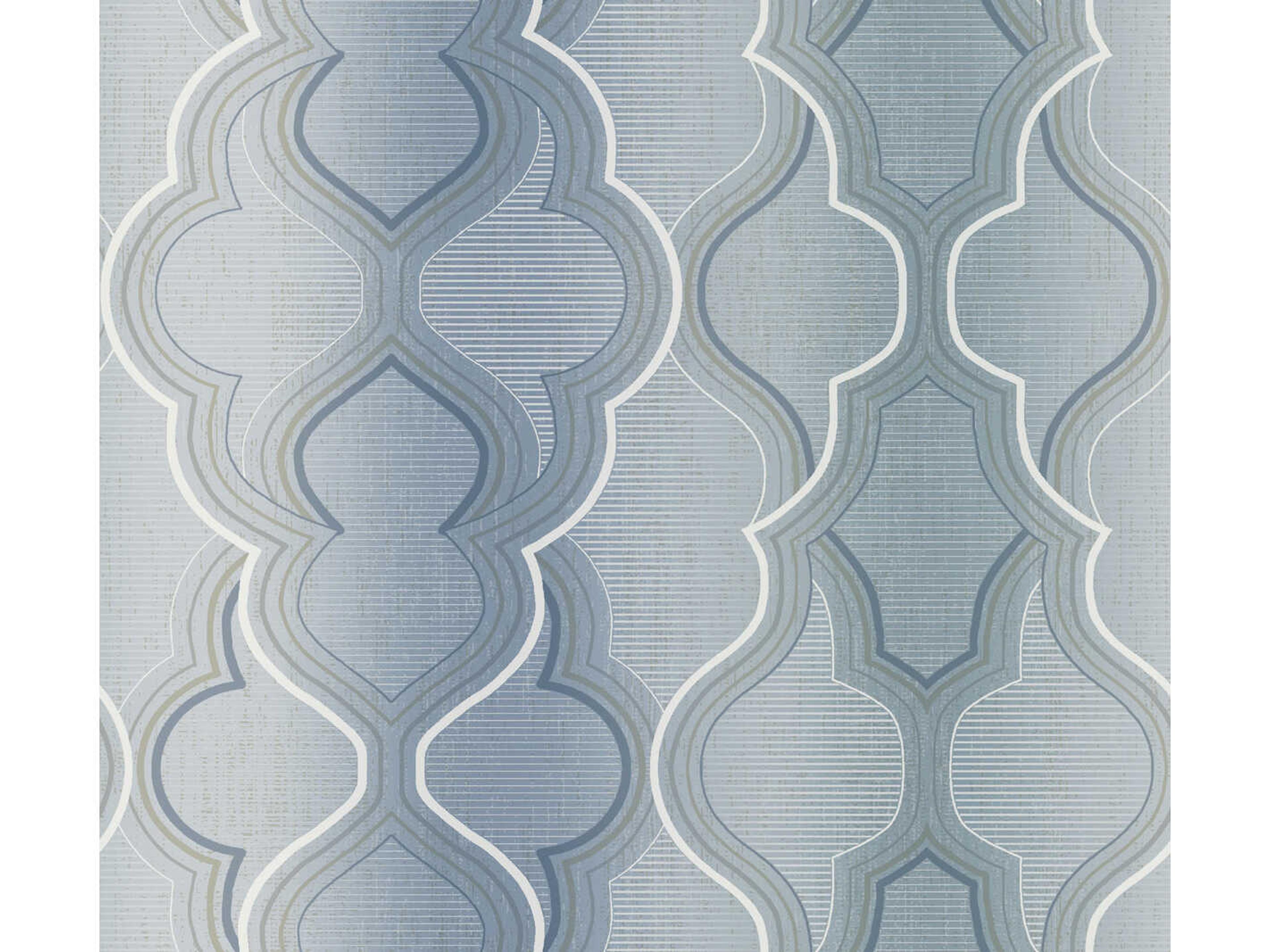 York Wallcoverings Damask Resource Library Blue Modern Ombre Damask Wallpaper