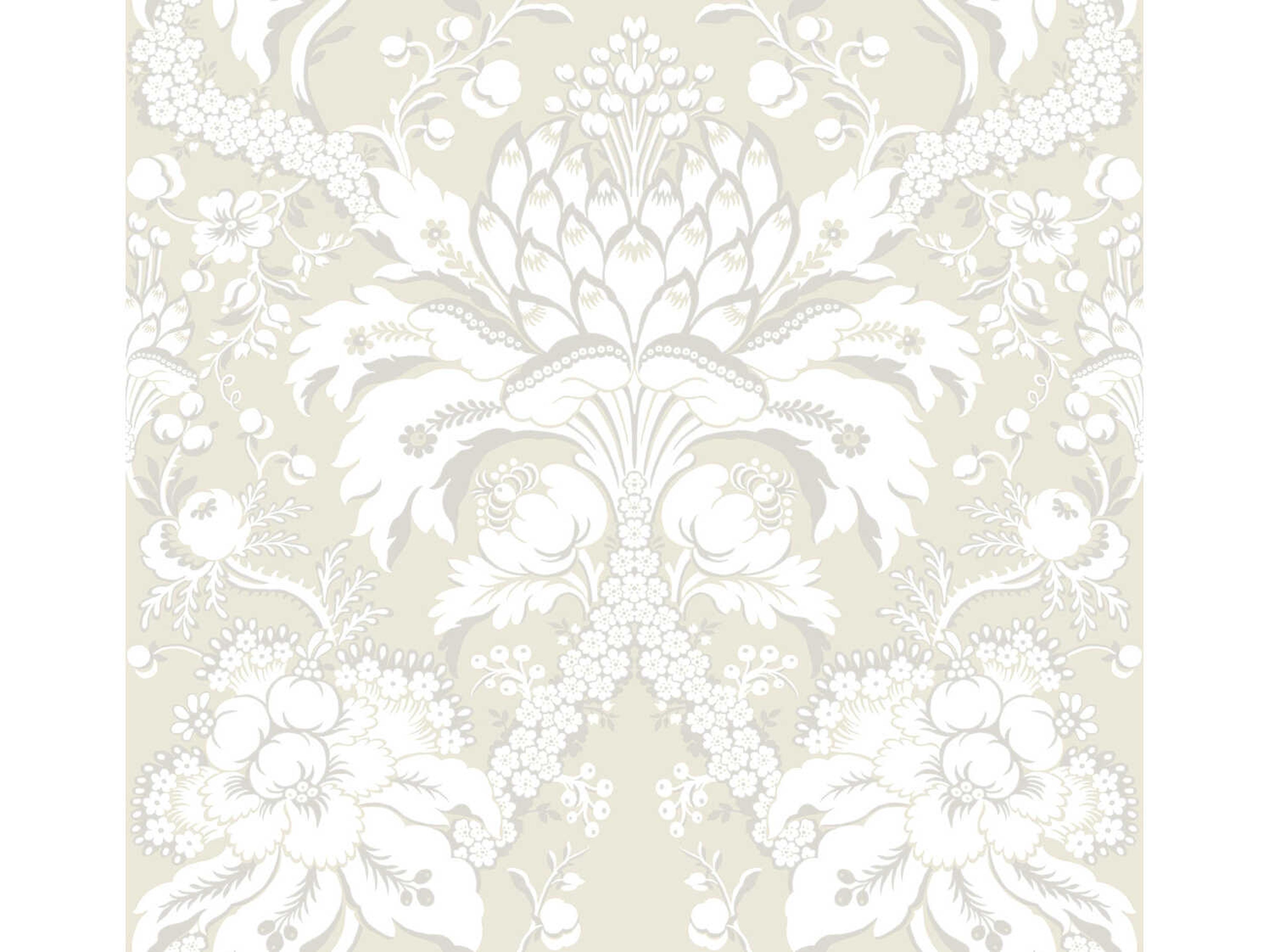 York Wallcoverings Damask Resource Library Beige Gold Artichoke Dam Wallpaper