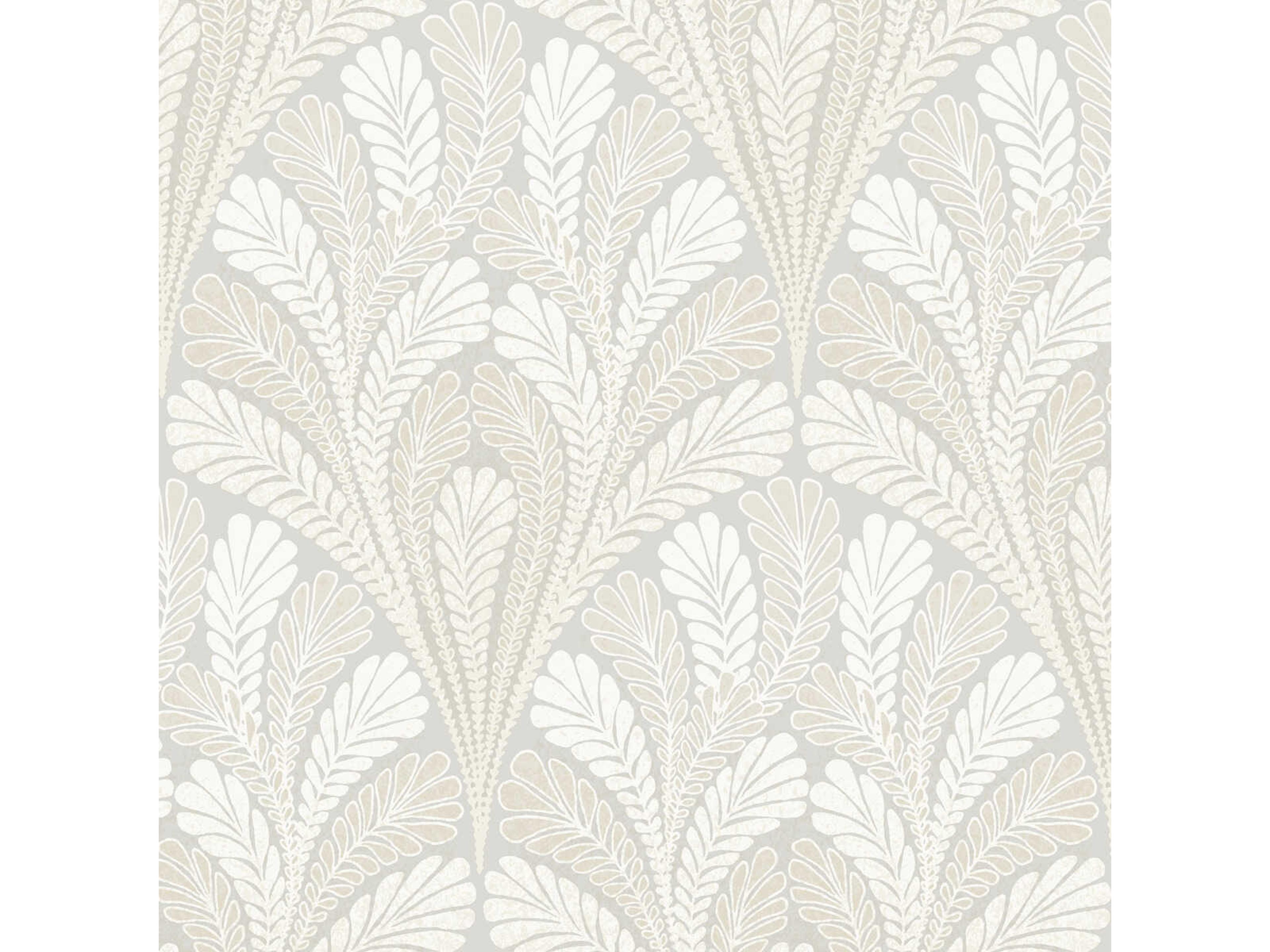 York Wallcoverings Damask Resource Library Grey Shell Damask Wallpaper