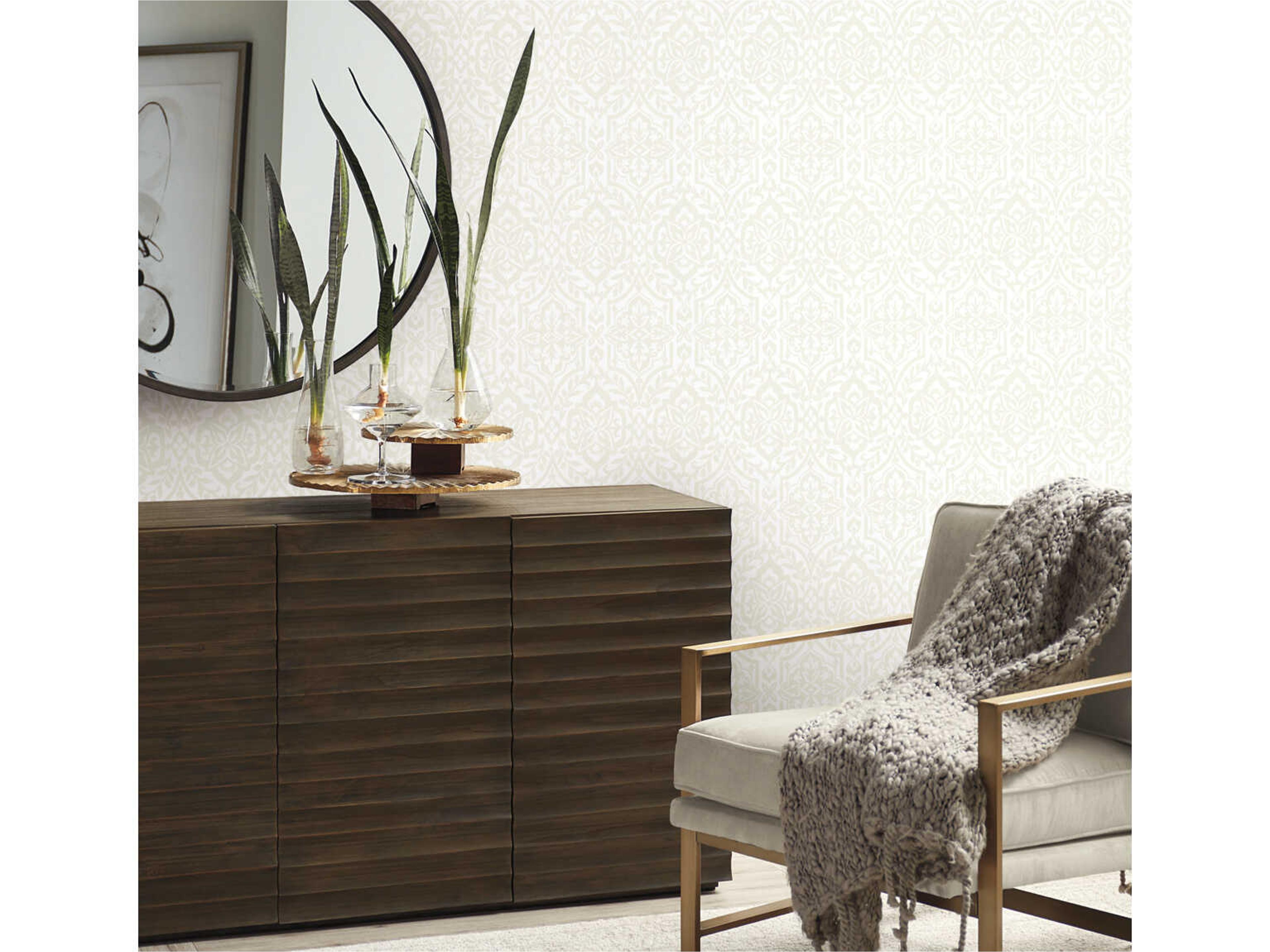 Damask Resource Library White Catherdral Damask Wallpaper