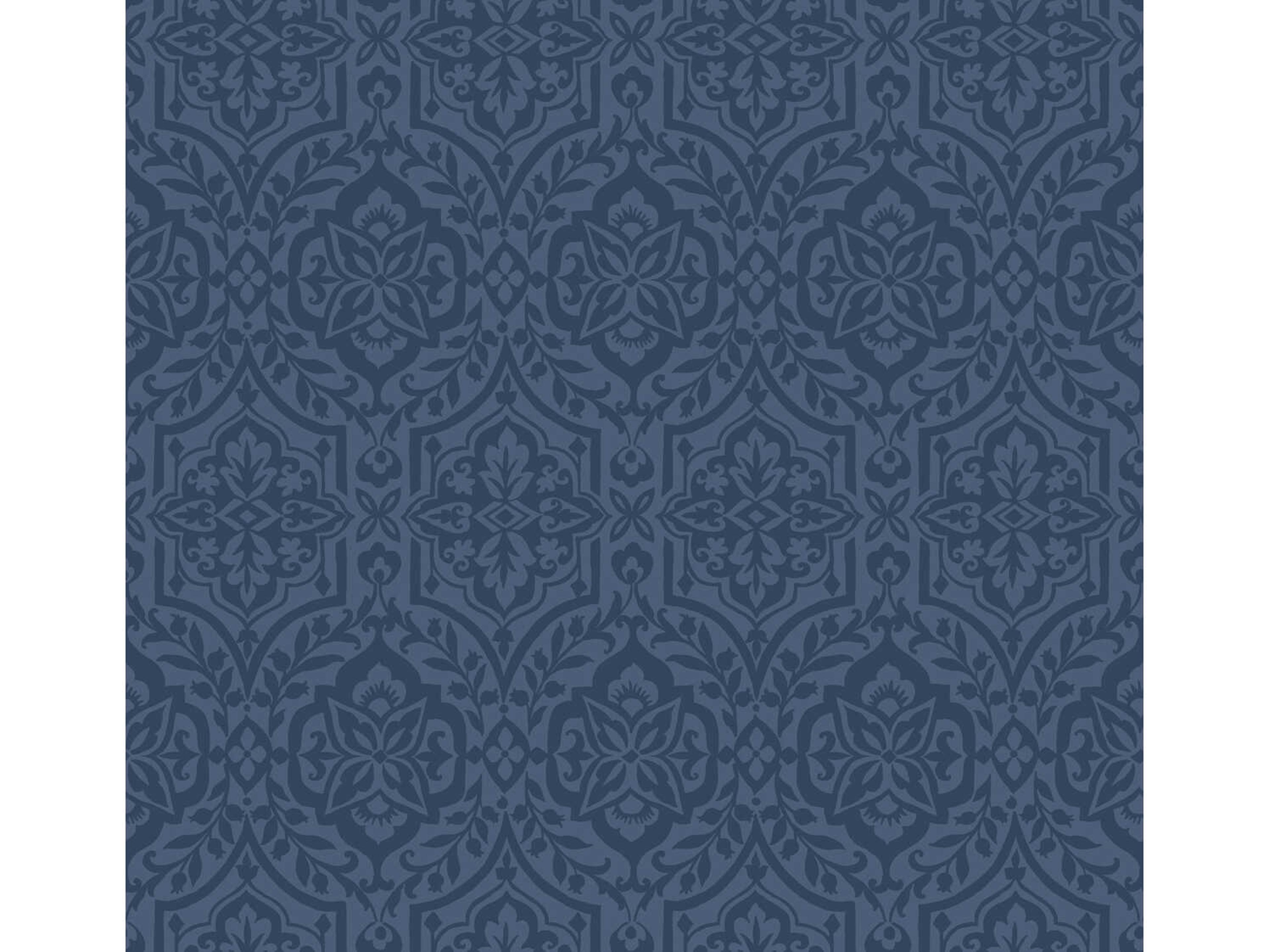 York Wallcoverings Damask Resource Library Blue Cathedral Damask Wallpaper