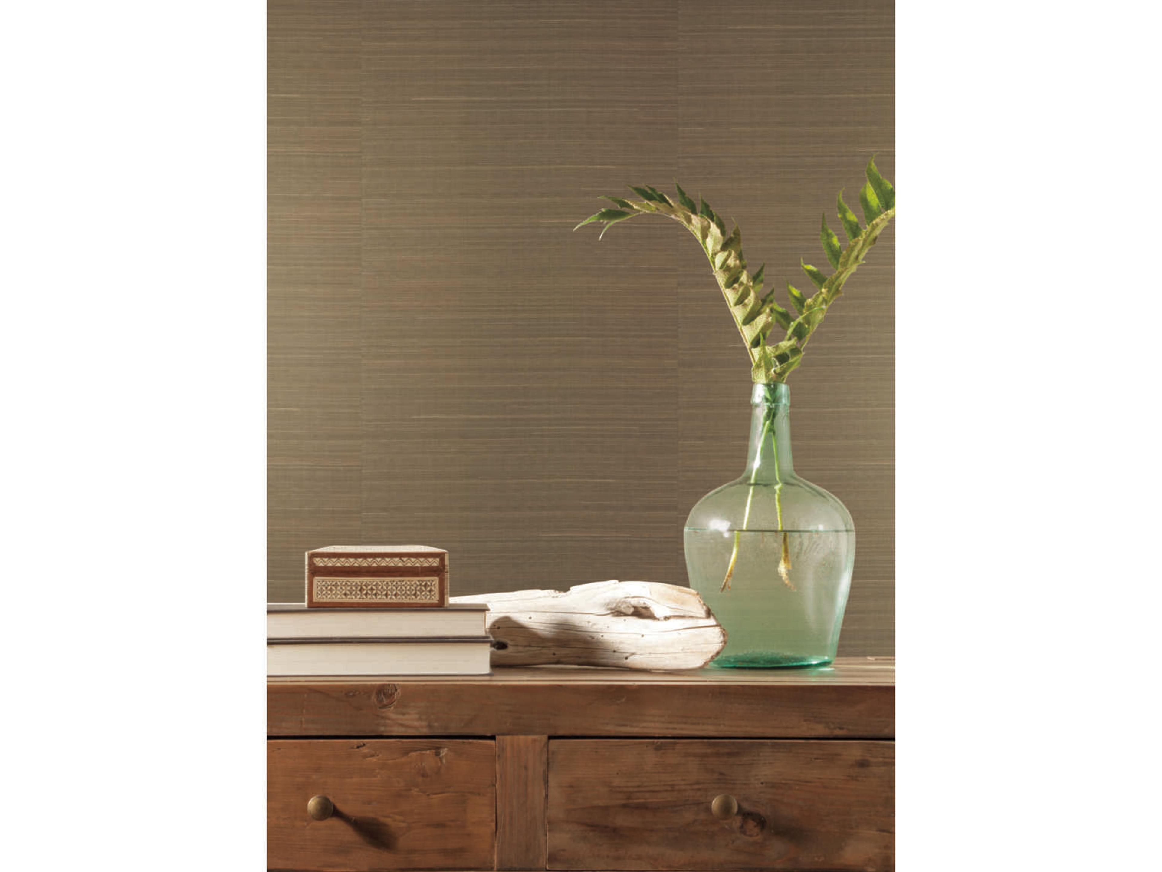 York Wallcoverings Grasscloth Resource Library Sand Abaca Weave Wallpaper