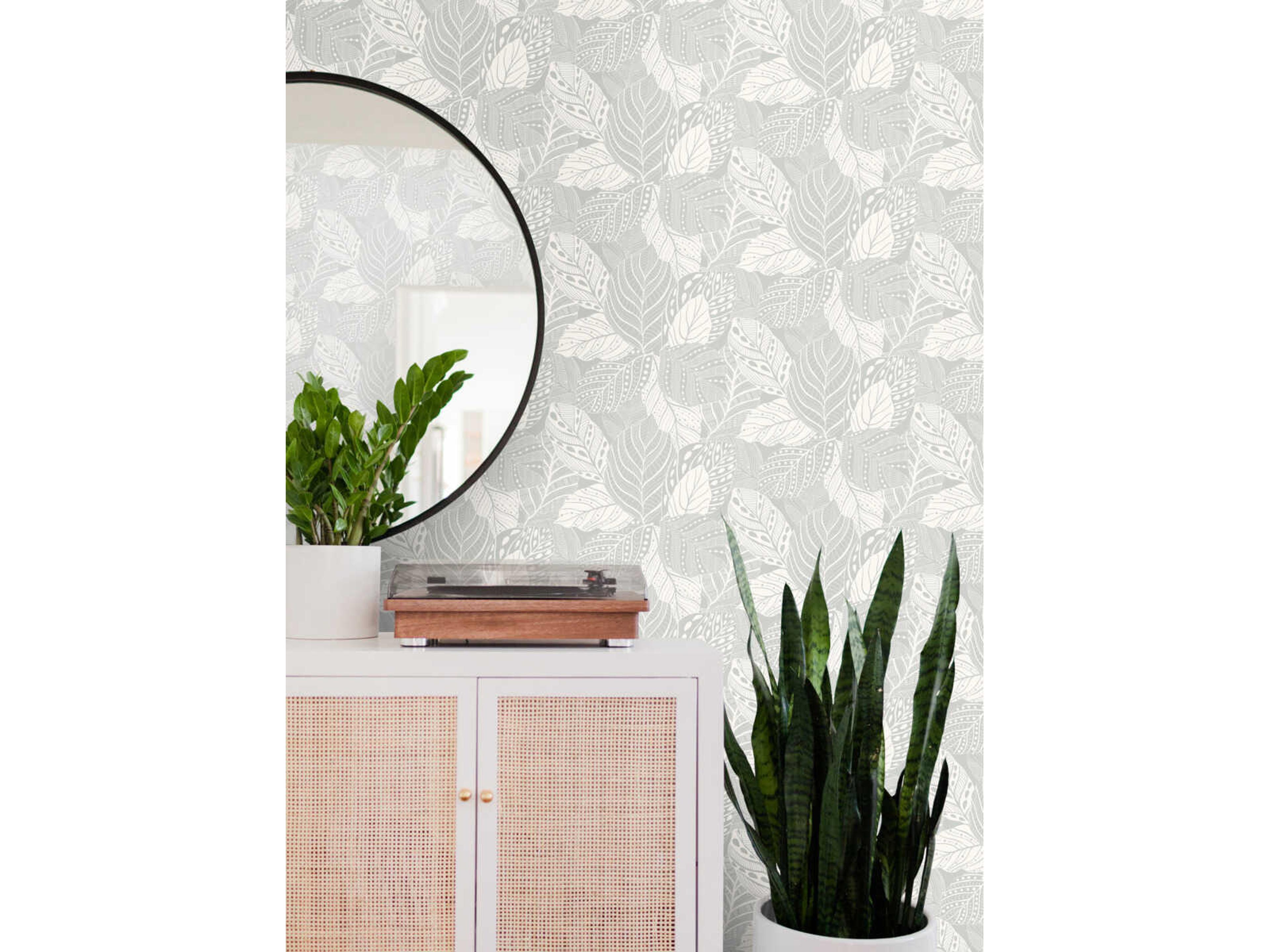 York Wallcoverings Greenhouse Grey Vinca Wallpaper