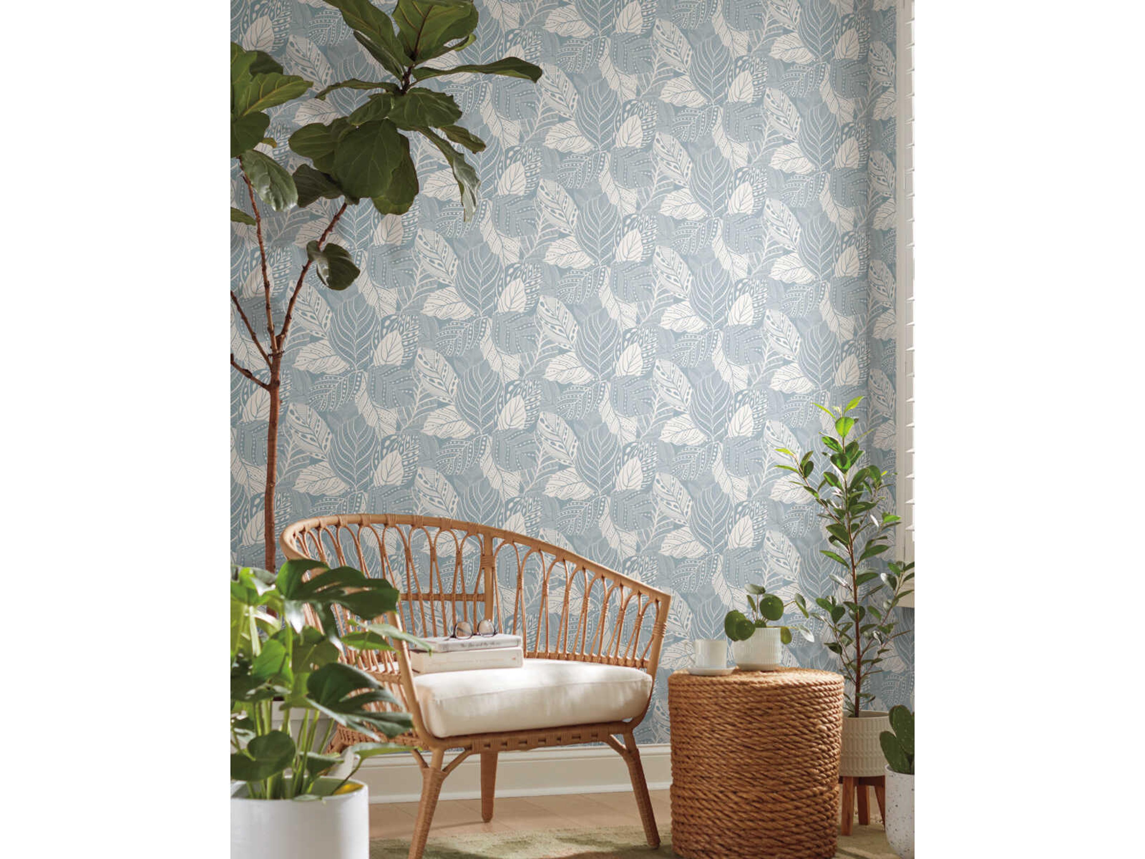Greenhouse Blue Vinca Wallpaper