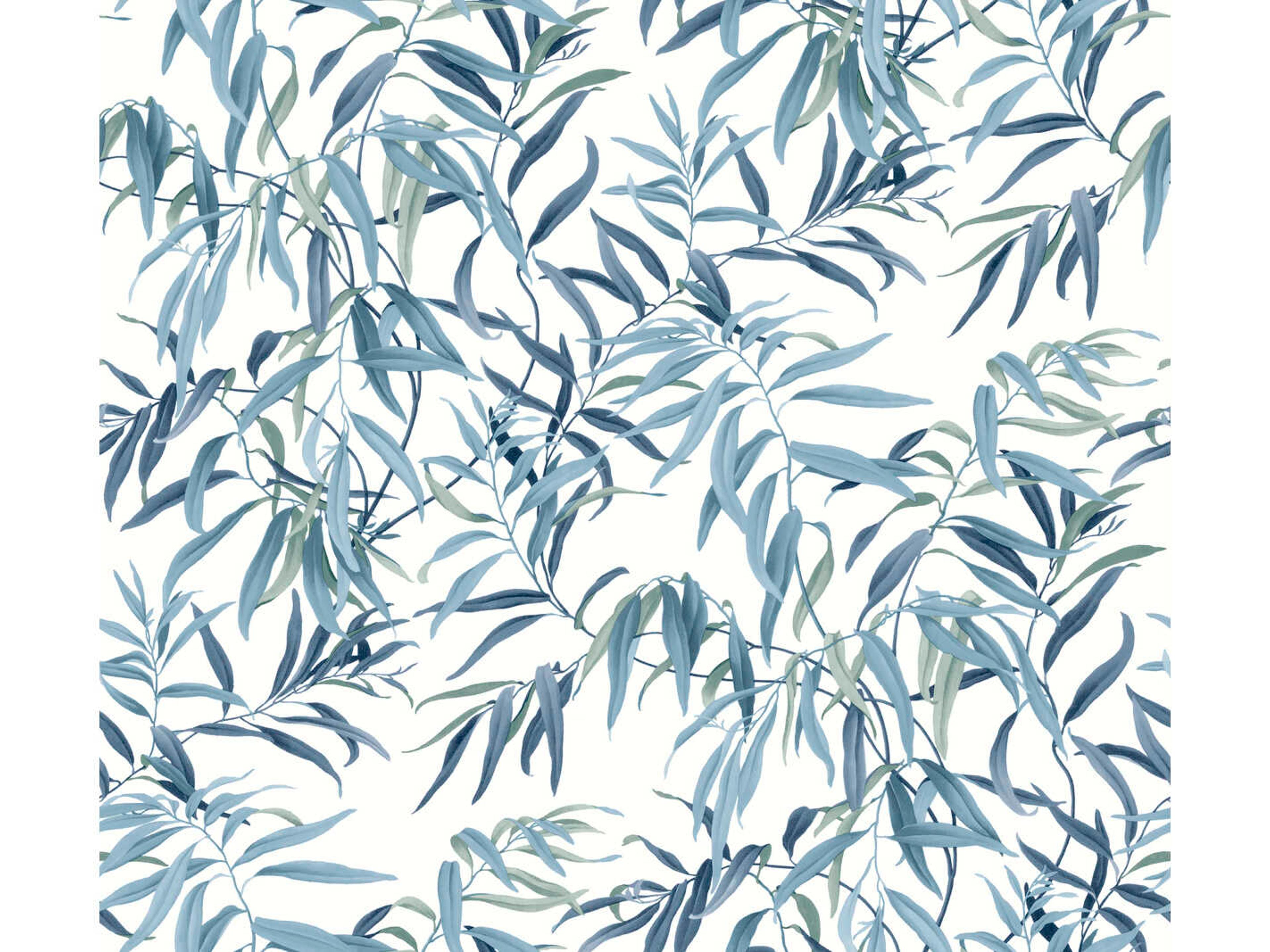 York Wallcoverings Greenhouse Sky Blue Willow Grove Wallpaper