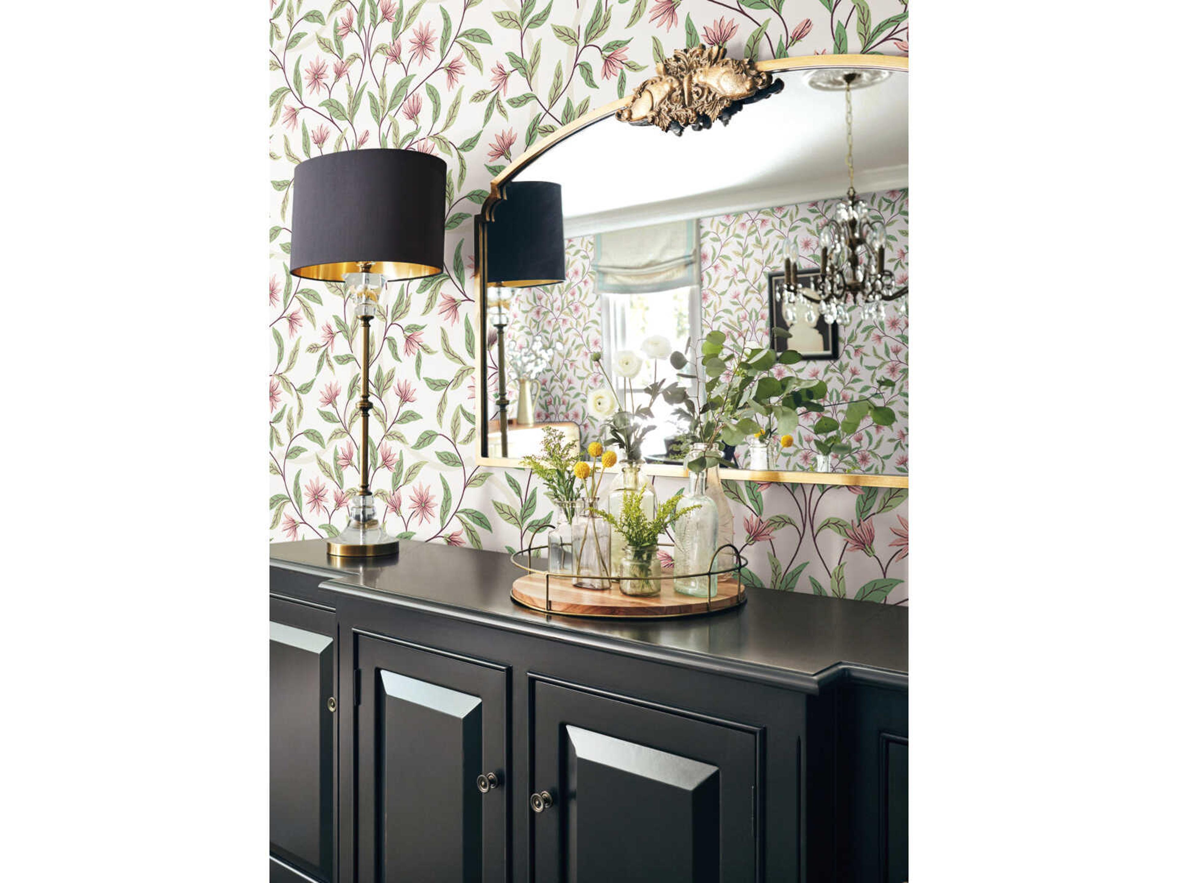 York Wallcoverings Greenhouse Coral Jasmine Wallpaper