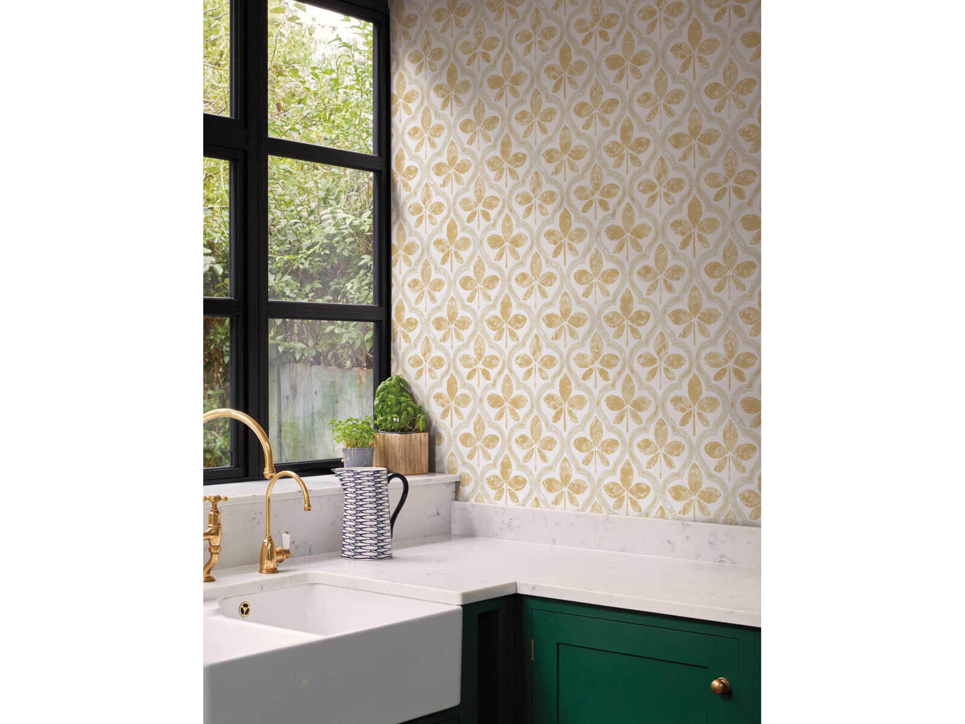 Greenhouse Ochre Sevilla Wallpaper