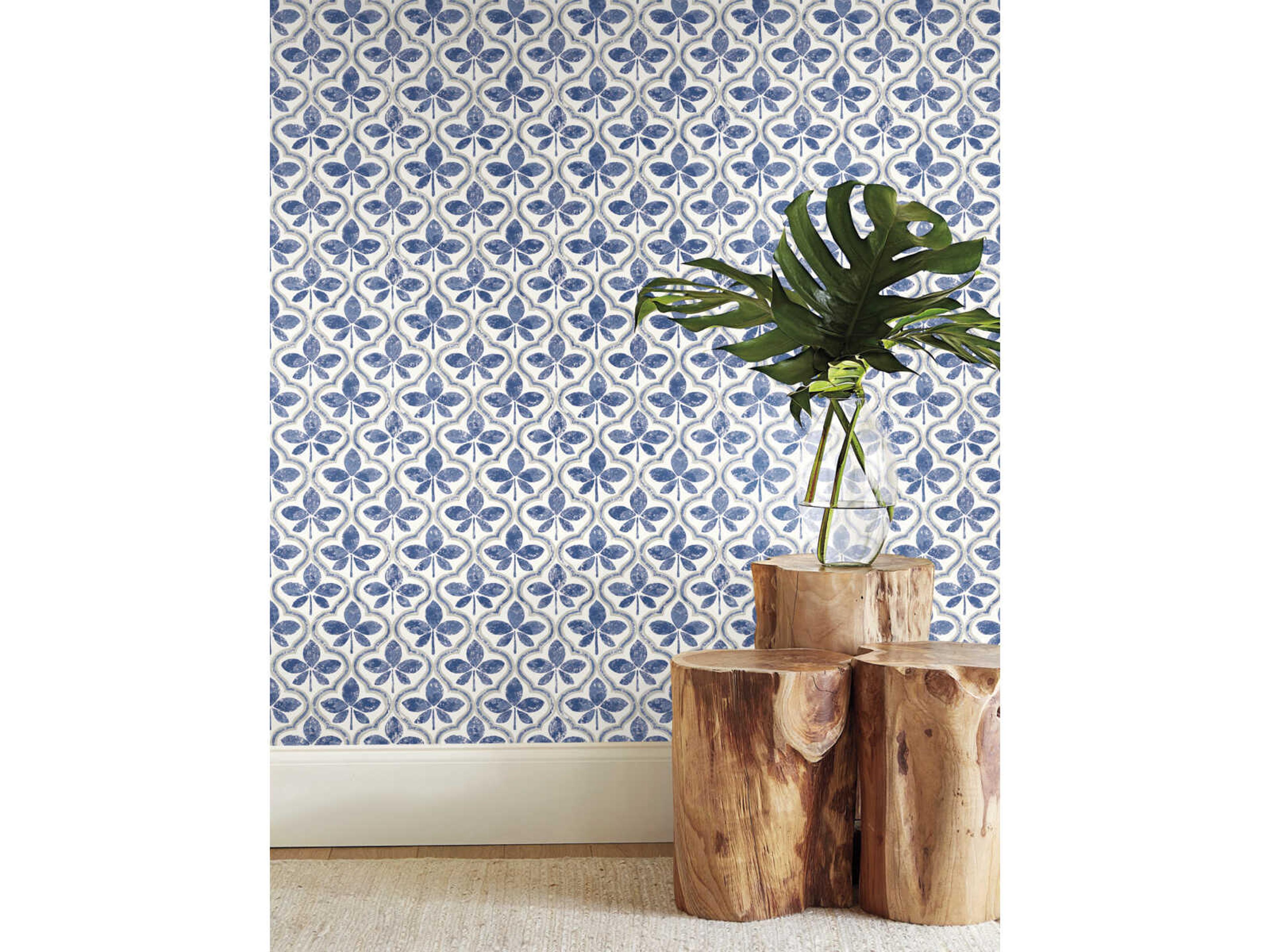 York Wallcoverings Greenhouse Cobalt Sevilla Wallpaper
