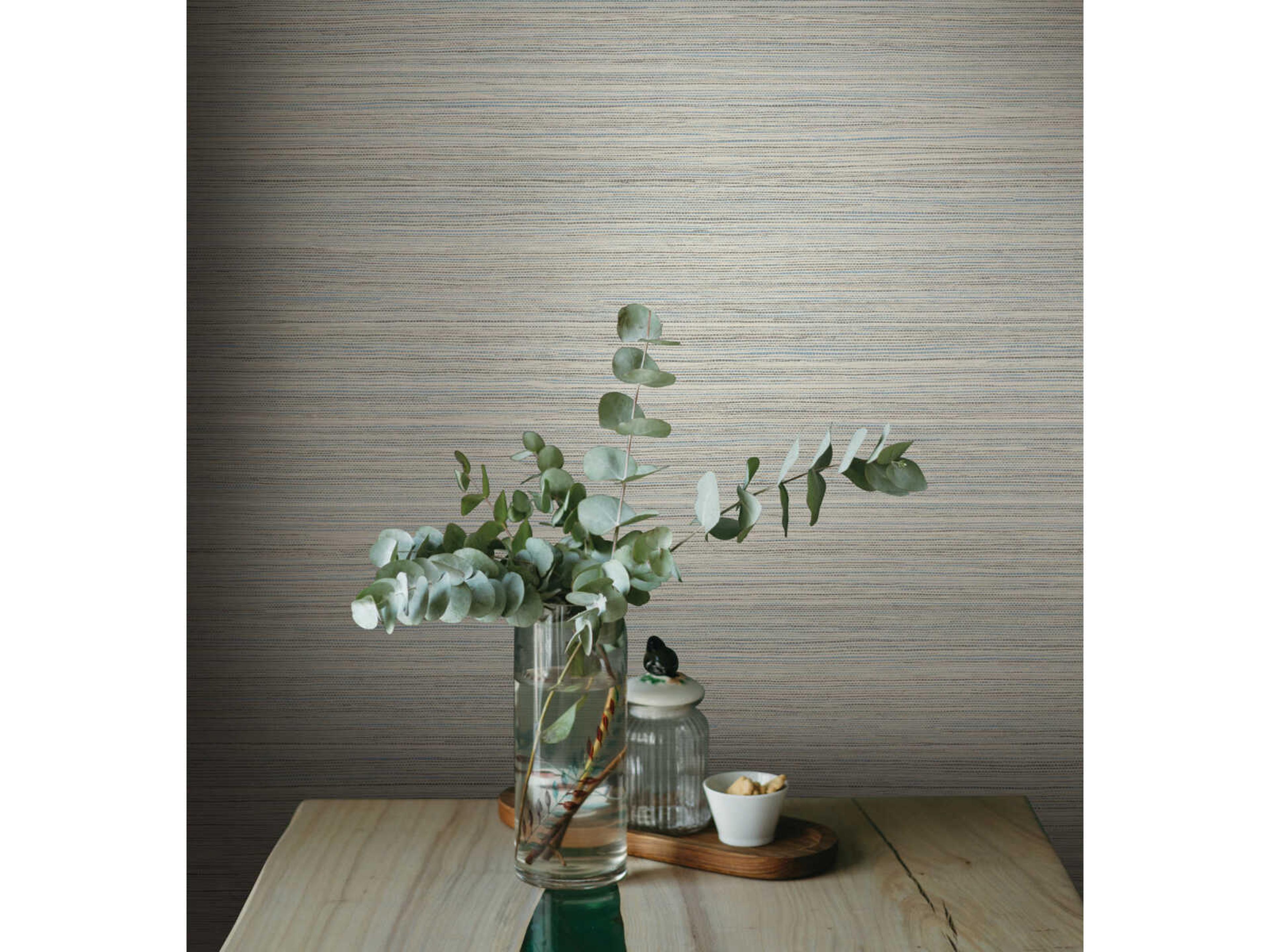 York Wallcoverings Greenhouse Blue Fountain Grass Wallpaper