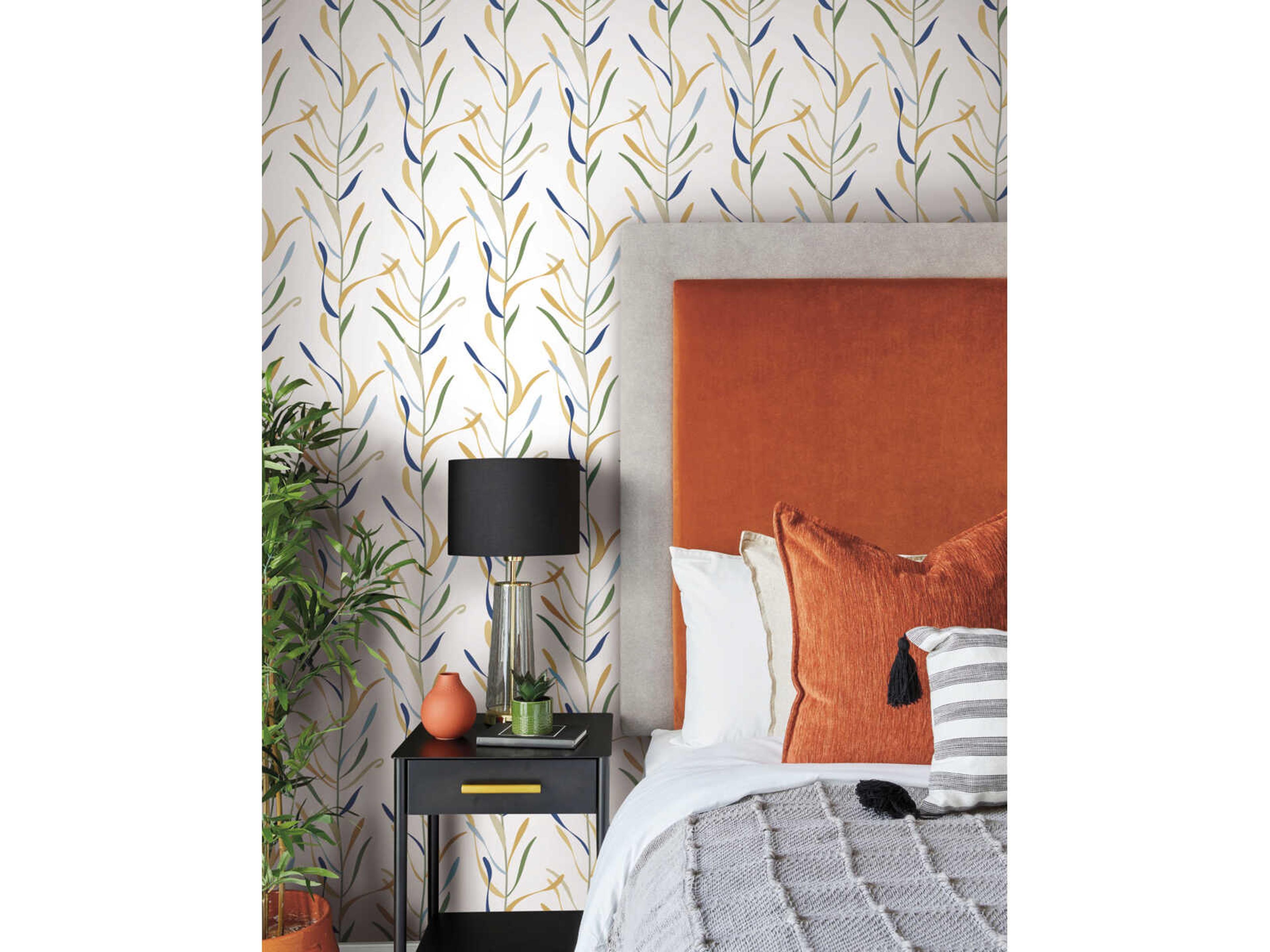 York Wallcoverings Greenhouse Ochre Chloe Vine Wallpaper