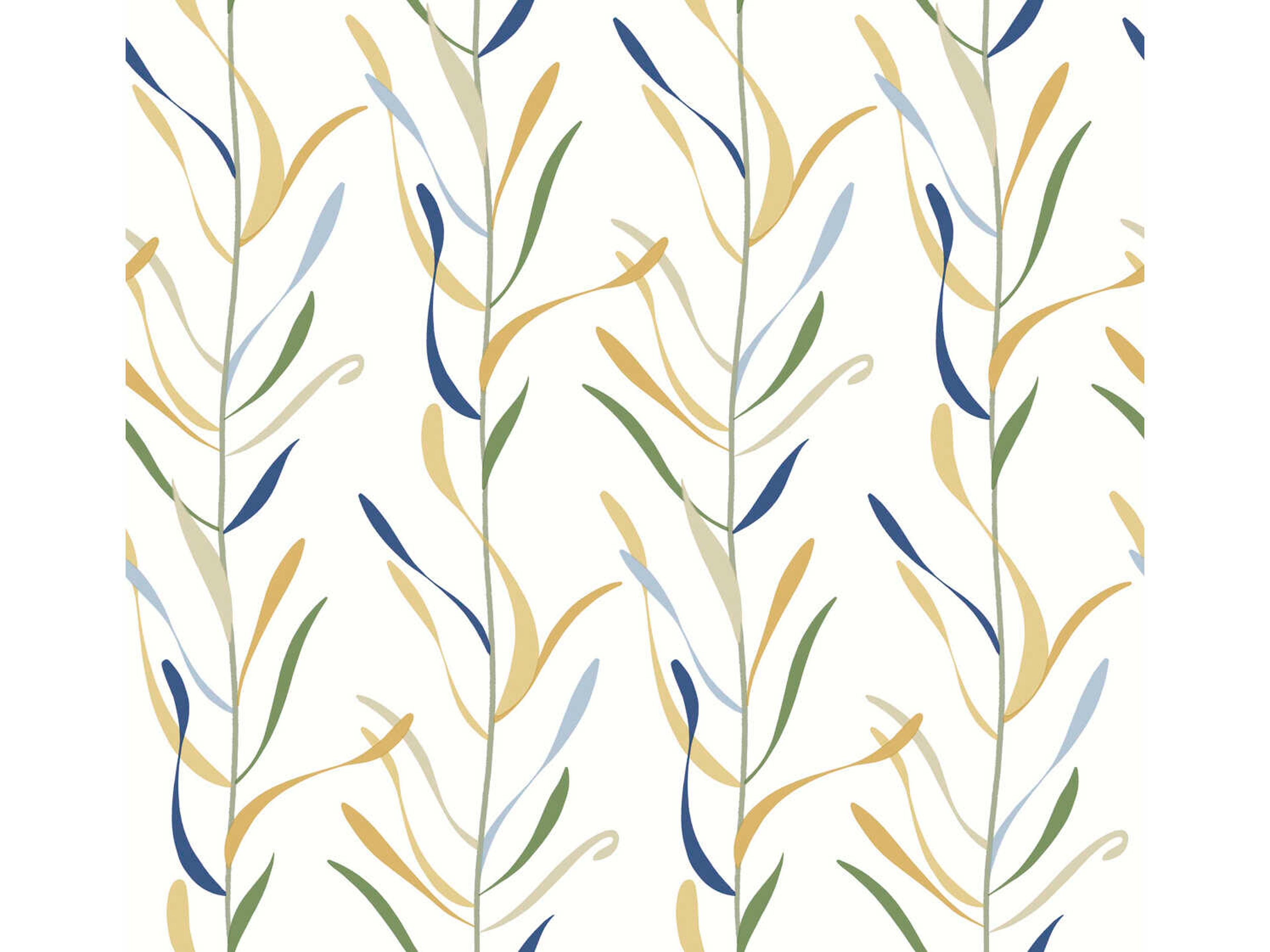 York Wallcoverings Greenhouse Ochre Chloe Vine Wallpaper