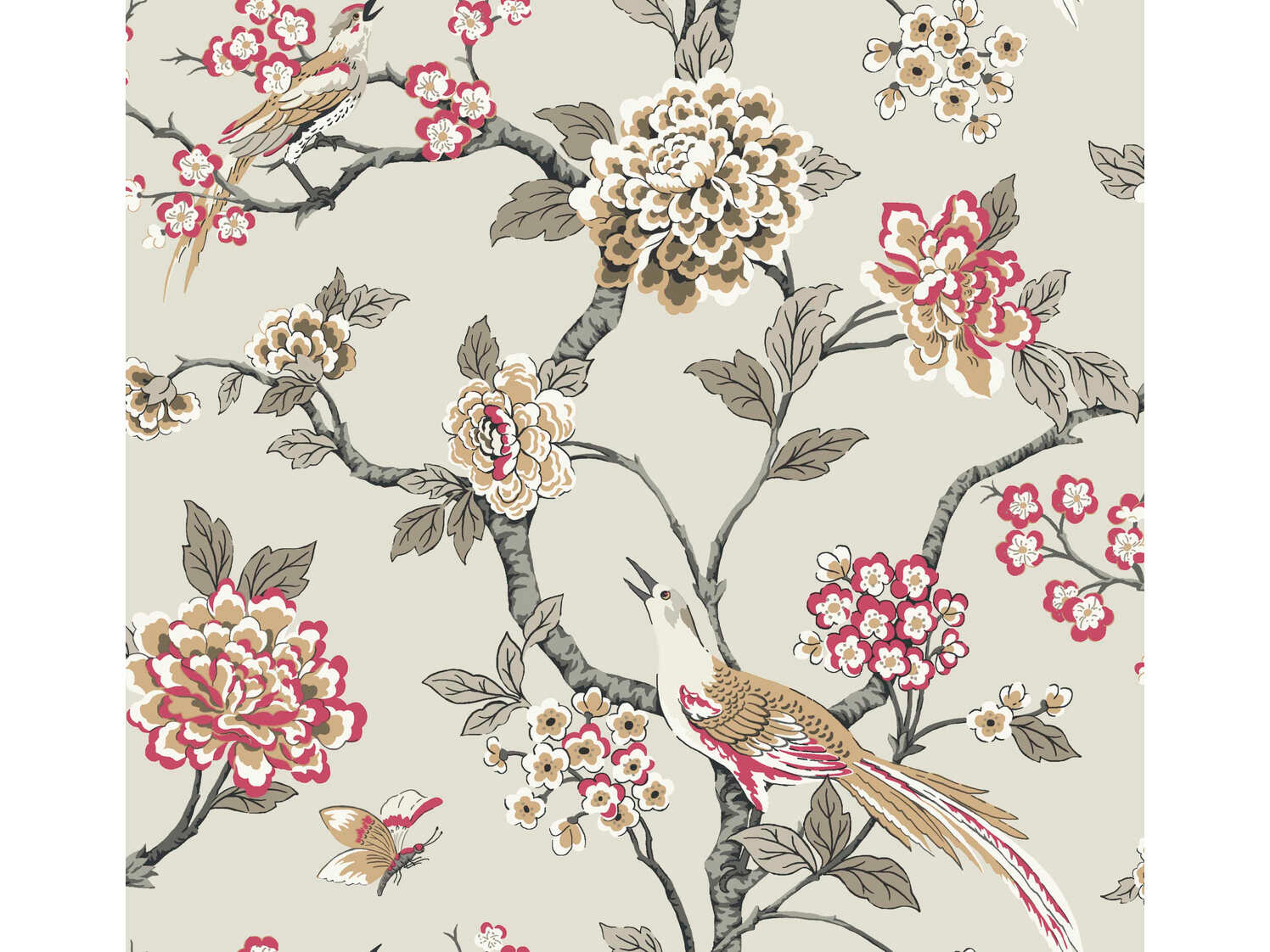 York Wallcoverings Grandmillennial Beige Fanciful Peel & Stick Wallpaper