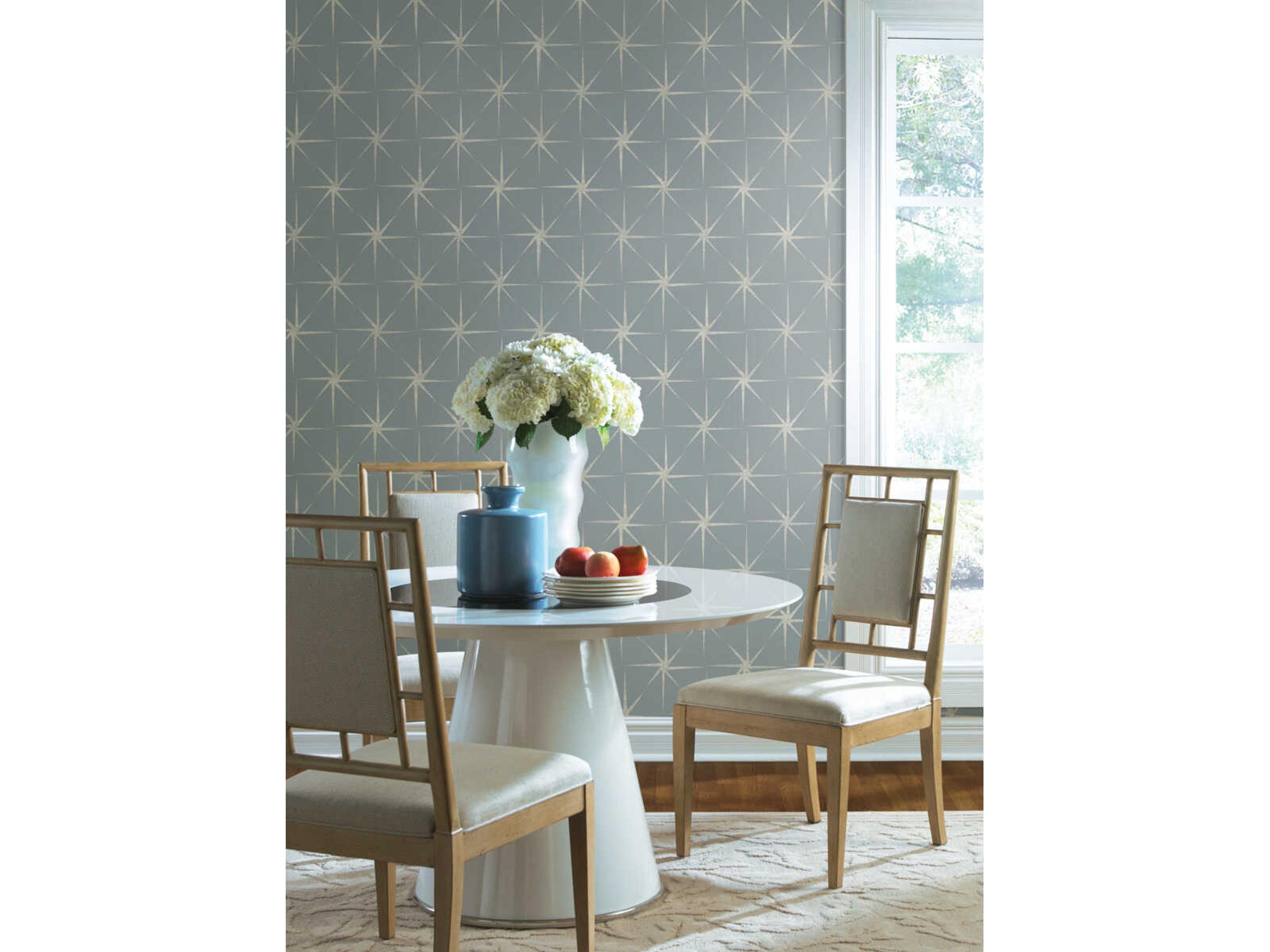 Grandmillennial Blue Evening Star Wallpaper