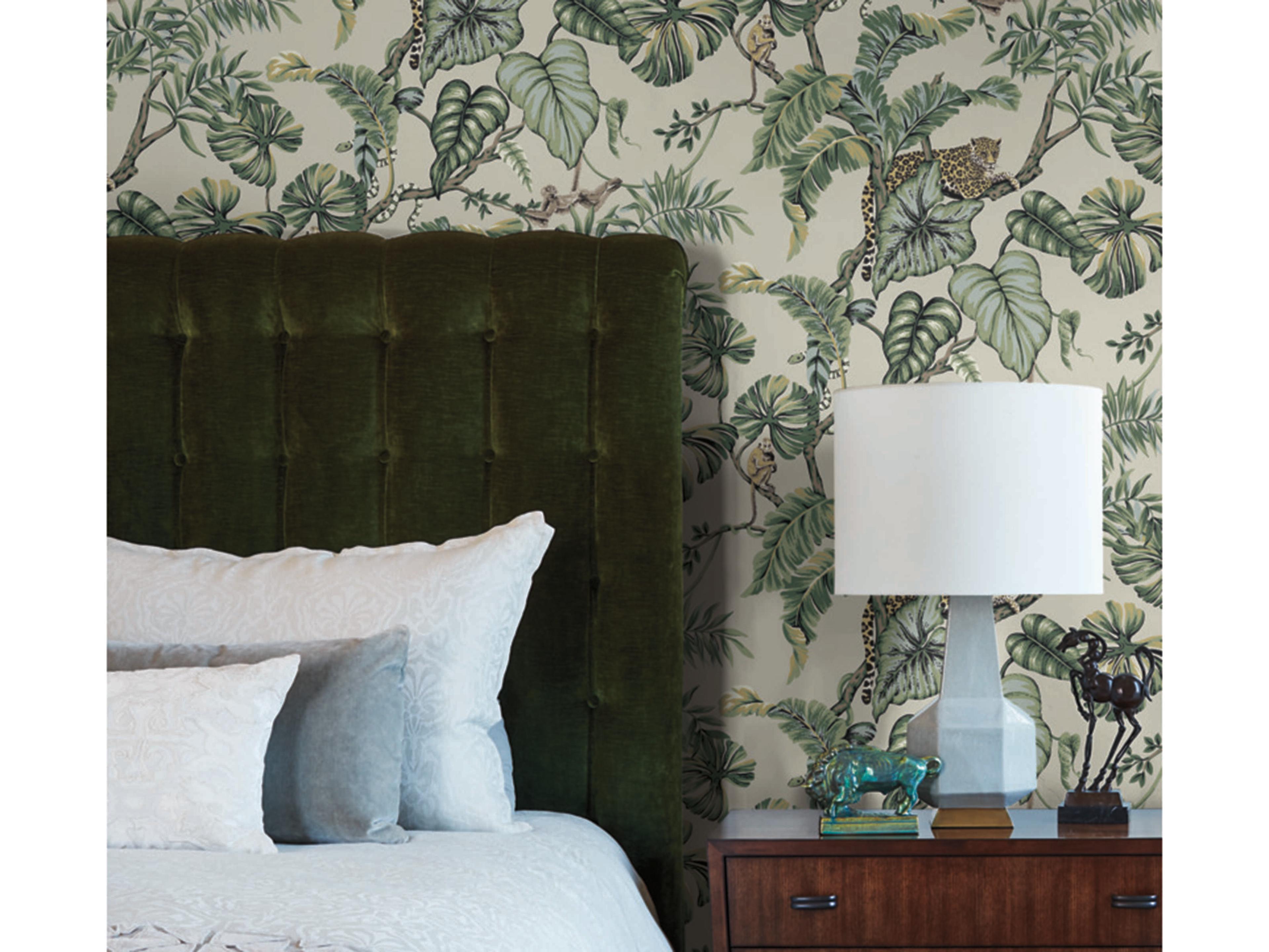 Ronald Redding Traveler Beige Jungle Cat Wallpaper