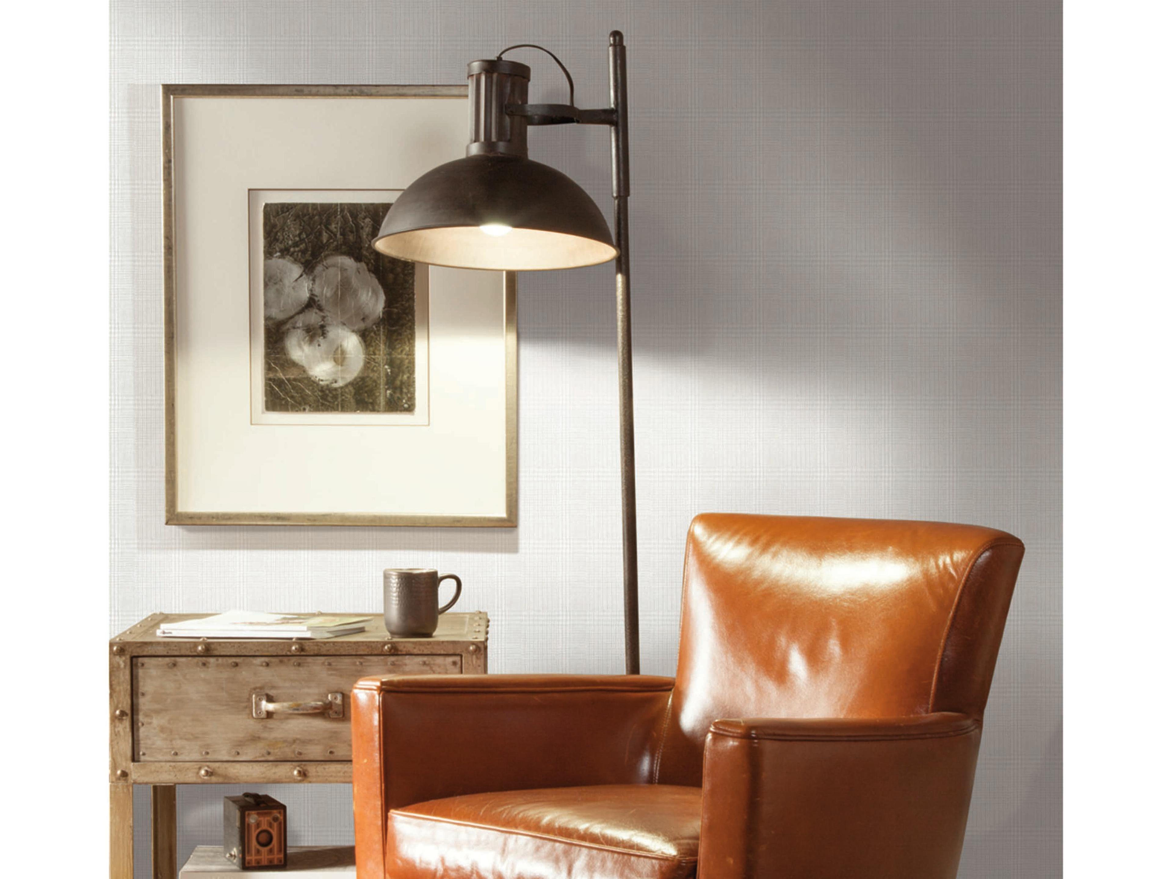 York Wallcoverings Ronald Redding Traveler Grey Shirting Plaid Wallpaper