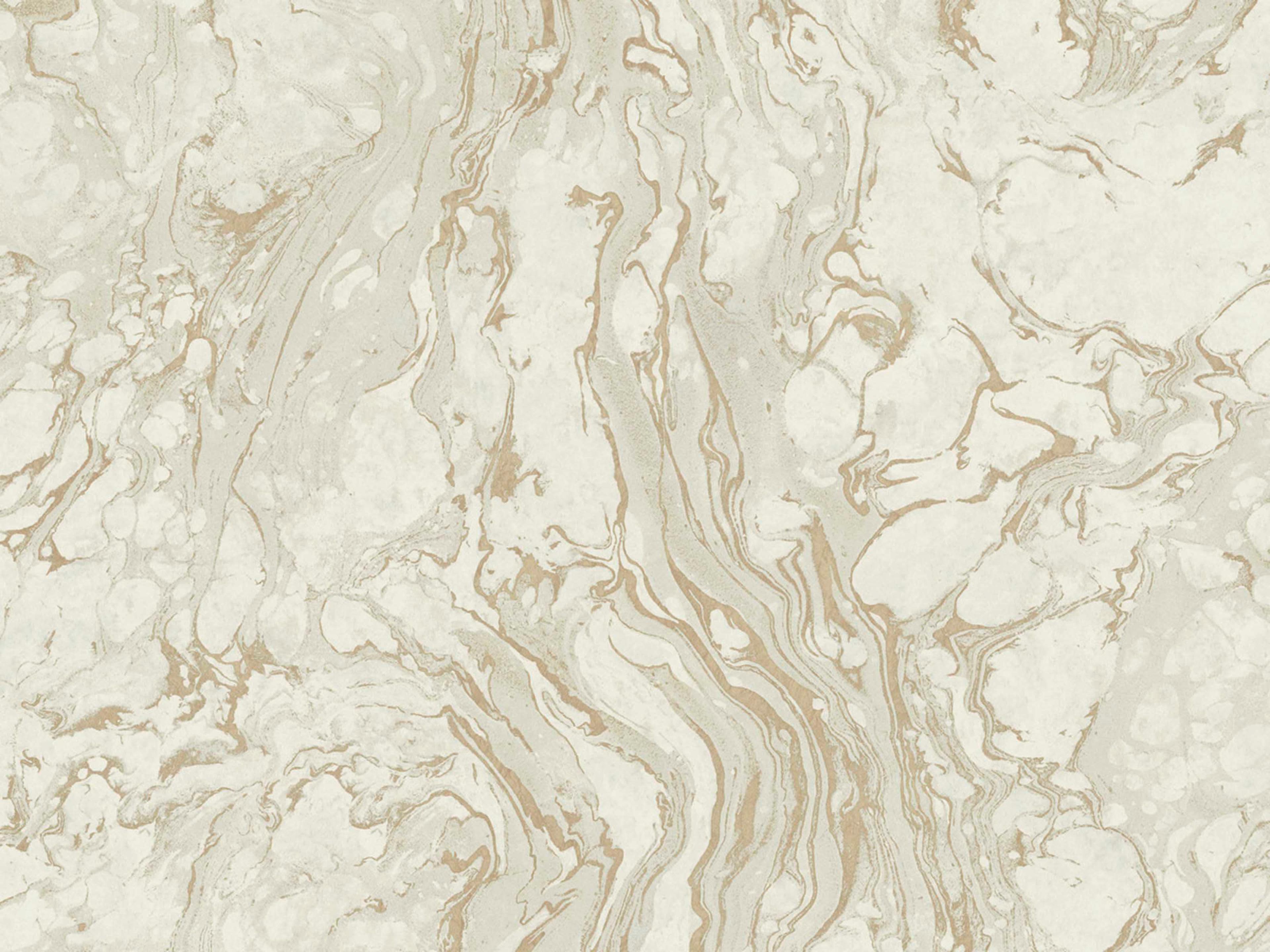 York Wallcoverings Ronald Redding 24 Karat White Gold Polished Marble Wallpaper