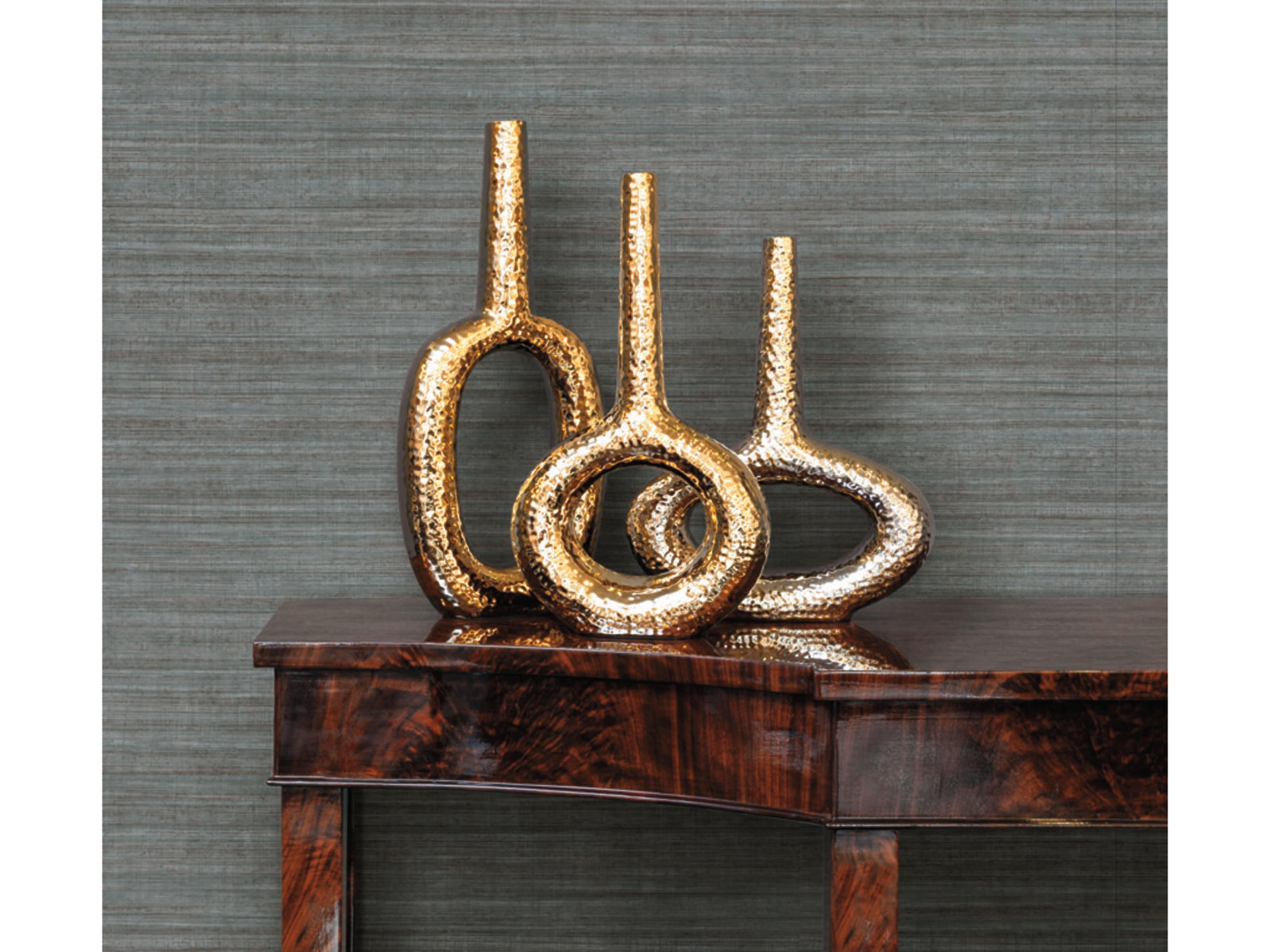 York Wallcoverings Ronald Redding 24 Karat Green Silk Elegance Wallpaper