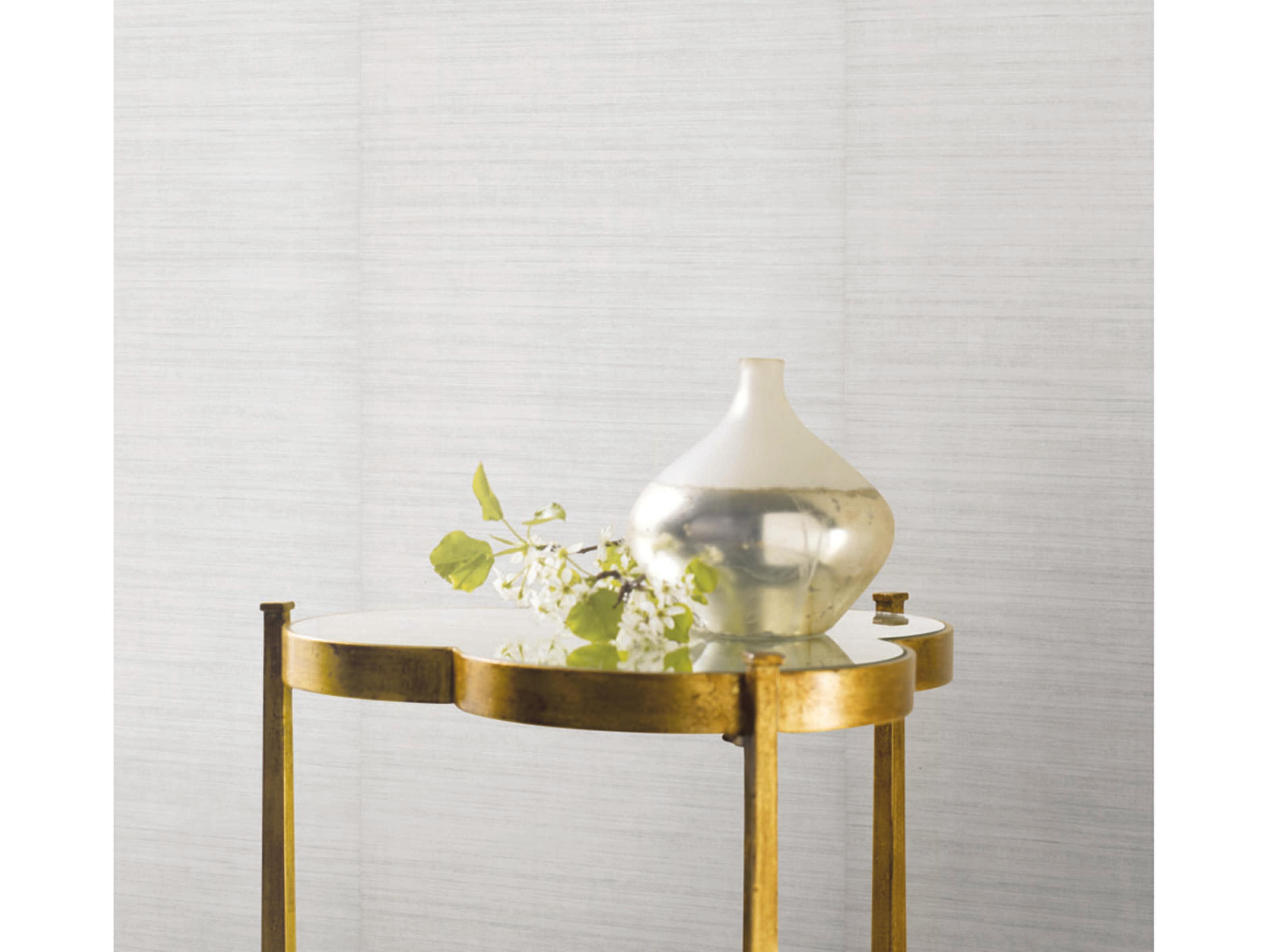 Ronald Redding 24 Karat White Silk Elegance Wallpaper