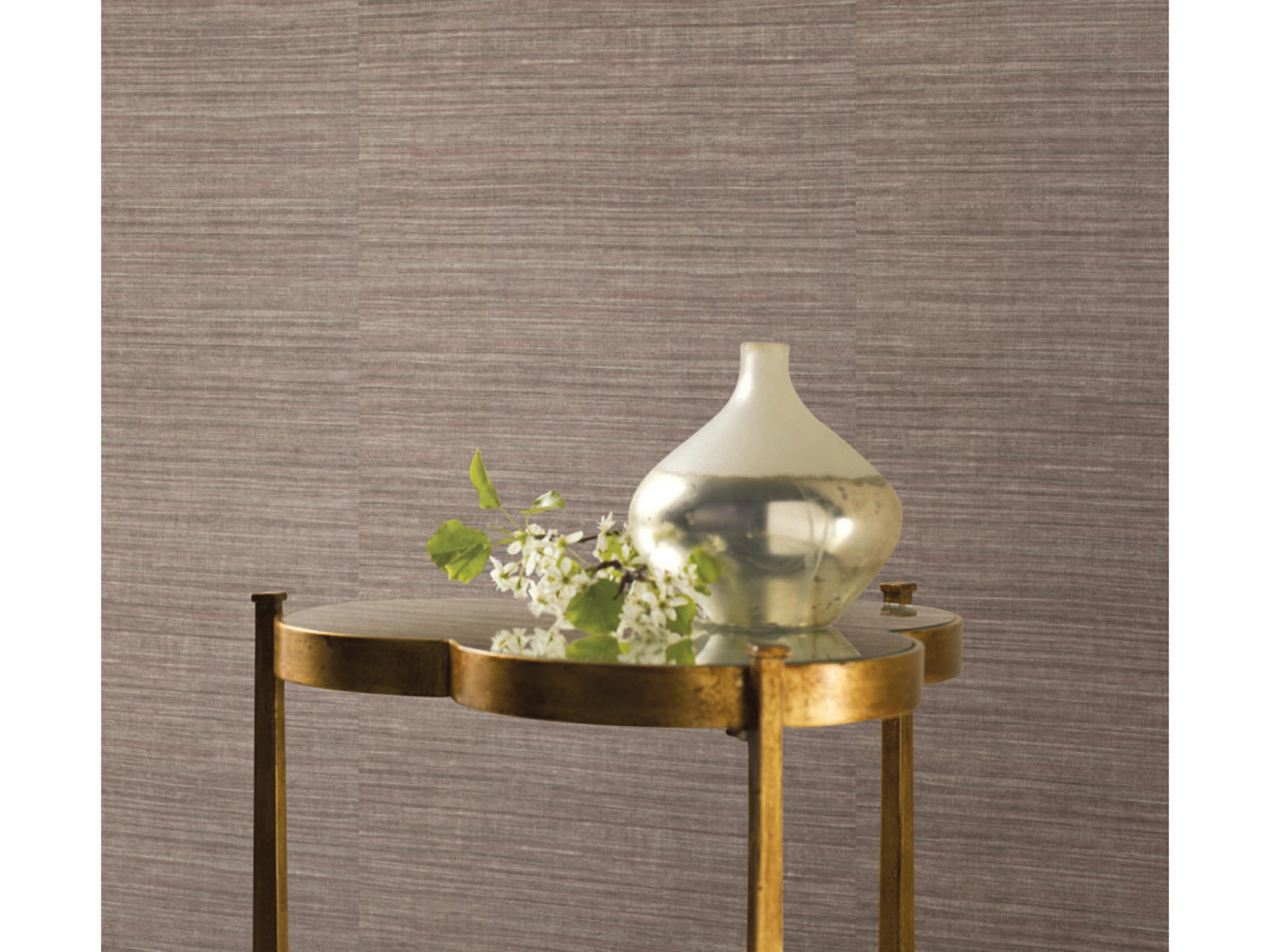 Ronald Redding 24 Karat Brown Red Silk Elegance Wallpaper