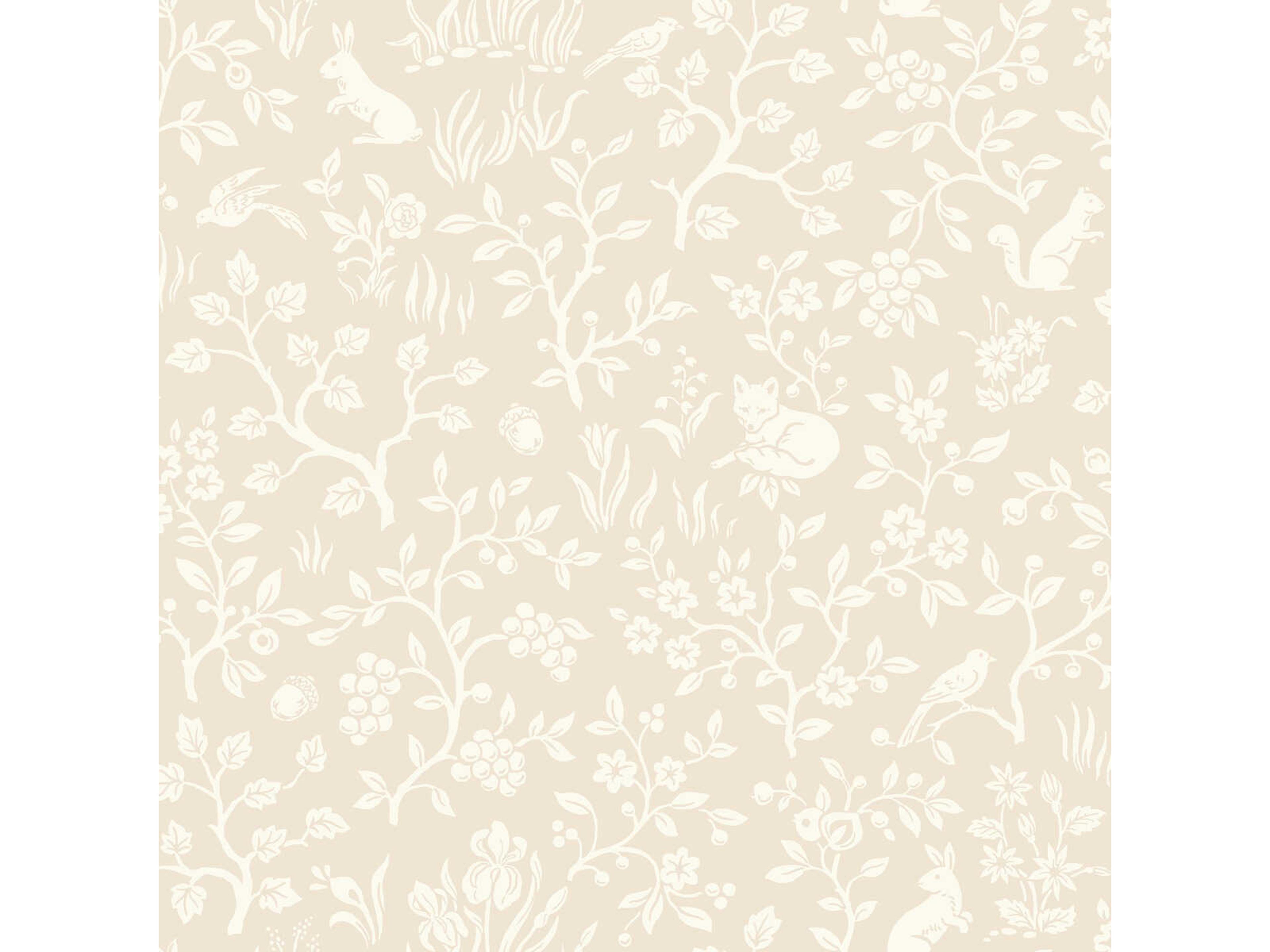 York Wallcoverings Magnolia Home Artful Prints & Patterns Pink Fox & Hare Wallpaper