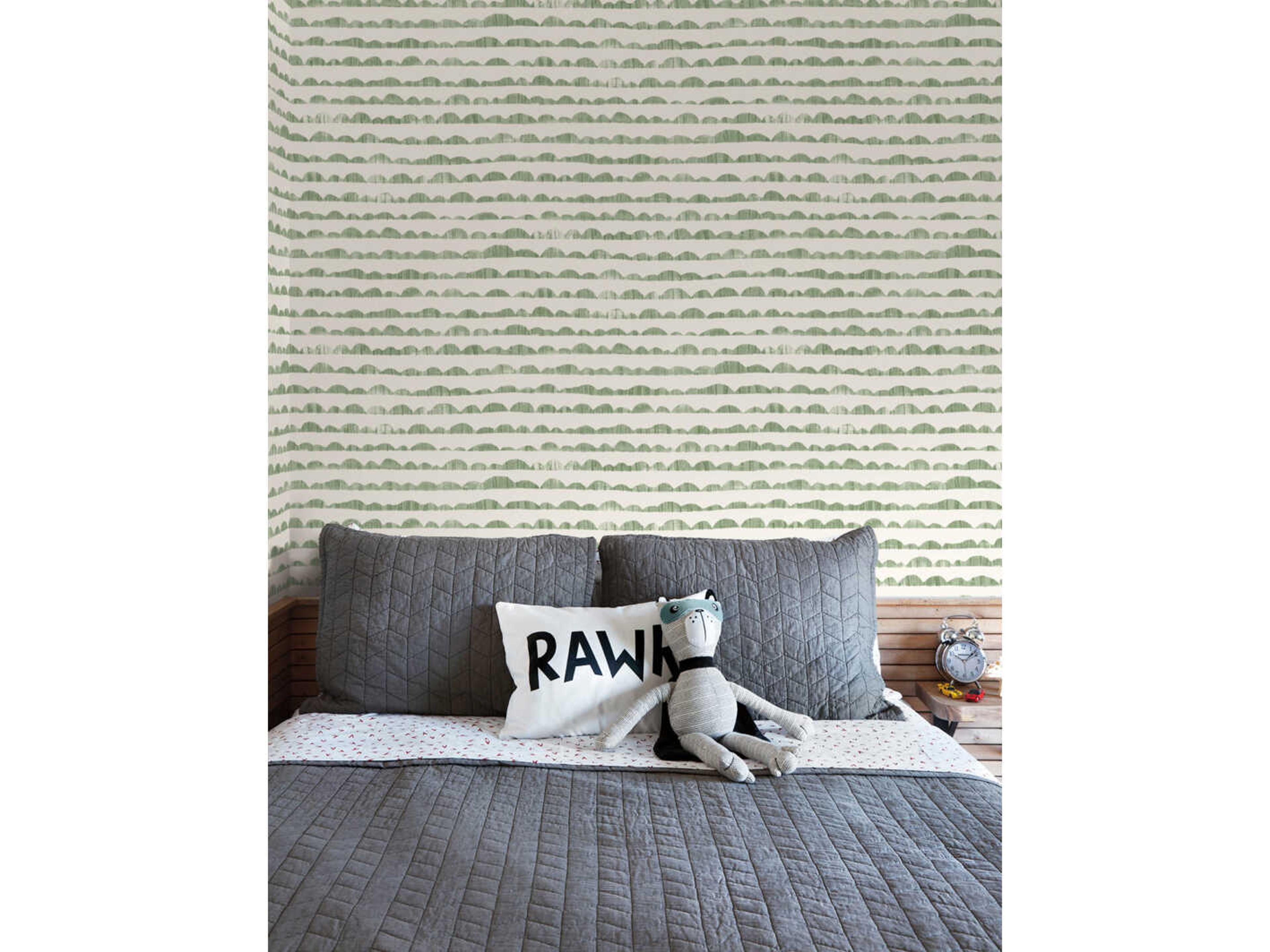 Magnolia Home Artful Prints & Patterns Green Hill & Horizon Wallpaper