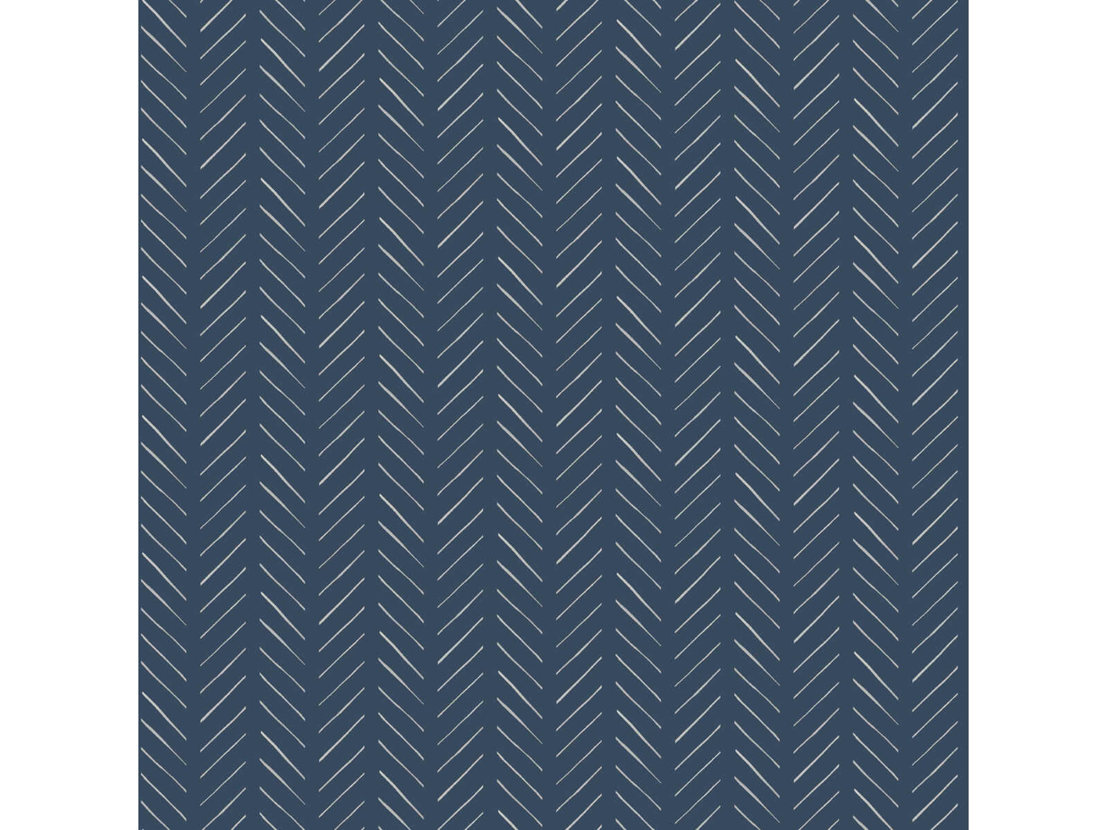 York Wallcoverings Magnolia Home Artful Prints & Patterns White On Navy Pick-Up Sticks Wallpaper