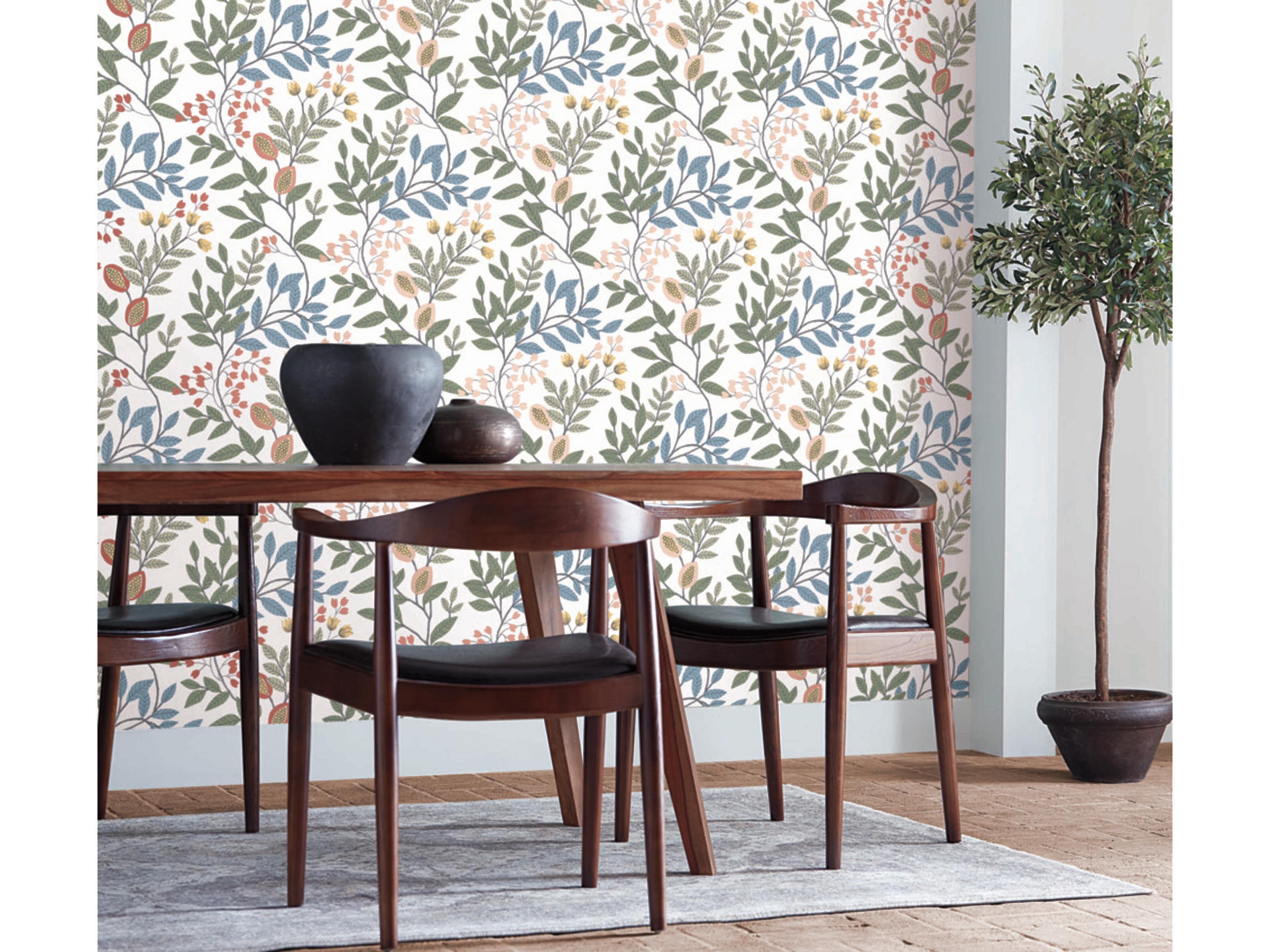 Mediterranean White Multi Eden Retreat Wallpaper