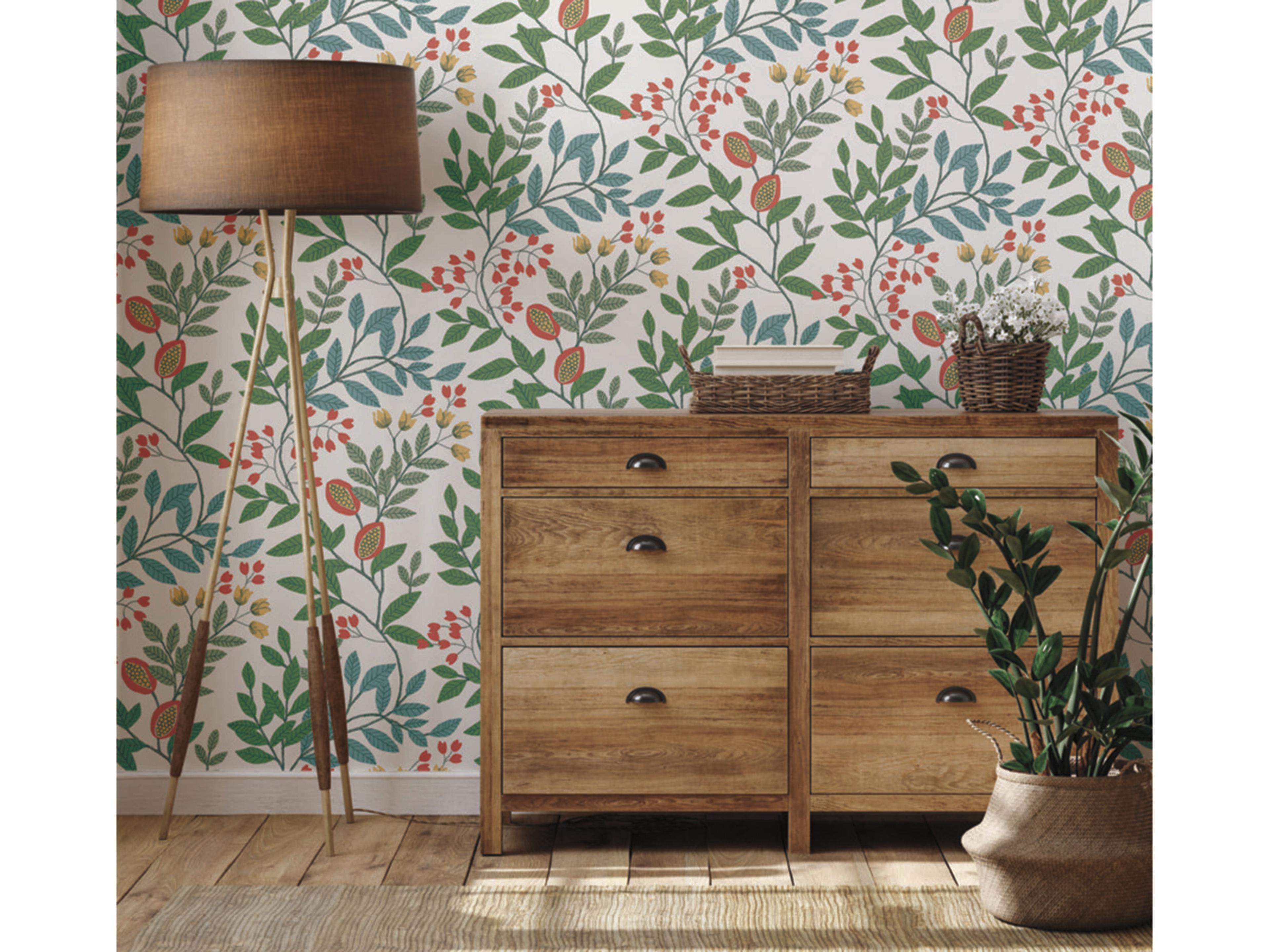 York Wallcoverings Mediterranean White Multi Eden Retreat Wallpaper