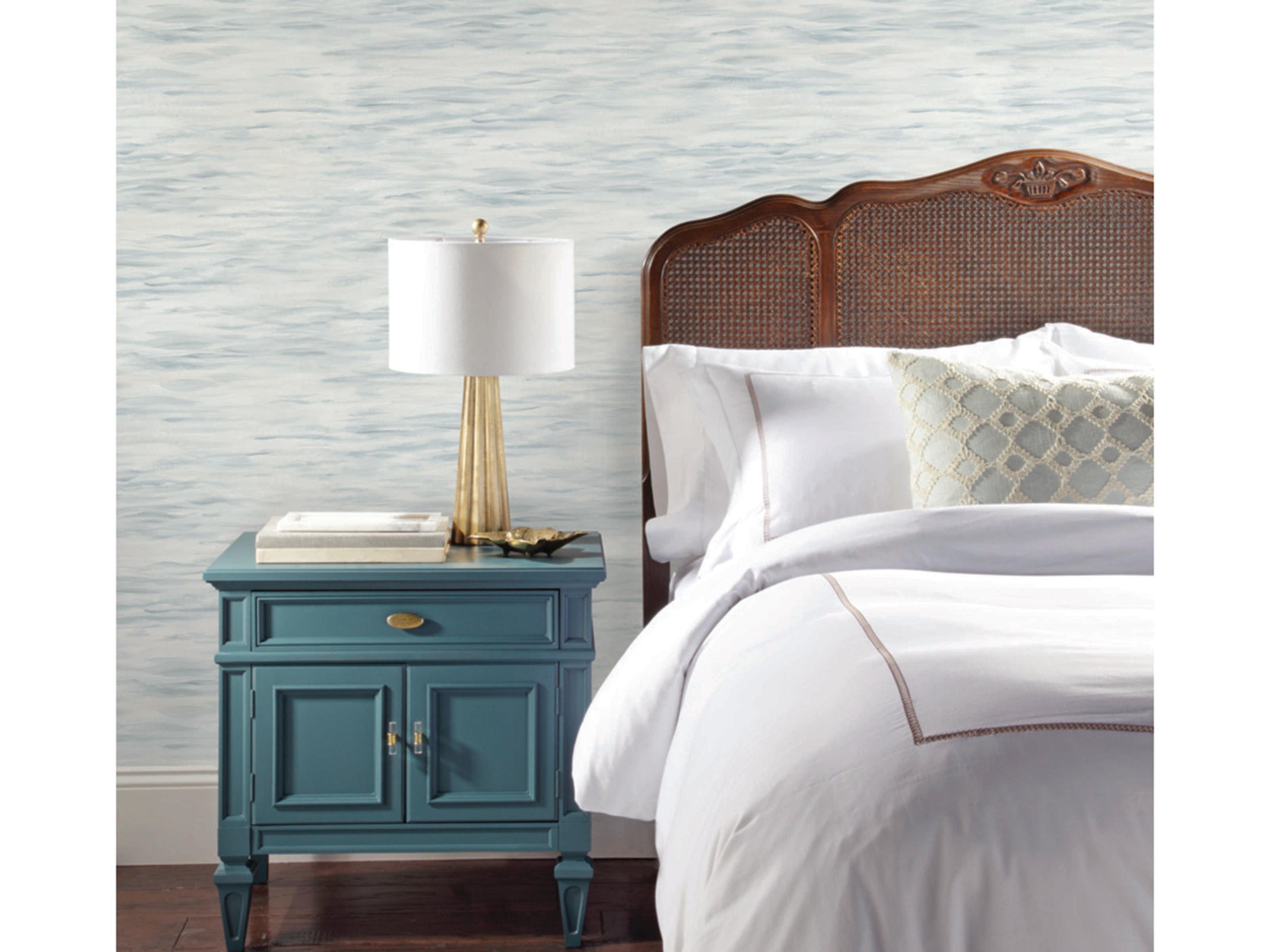 York Wallcoverings Mediterranean Grey Ripples Wallpaper