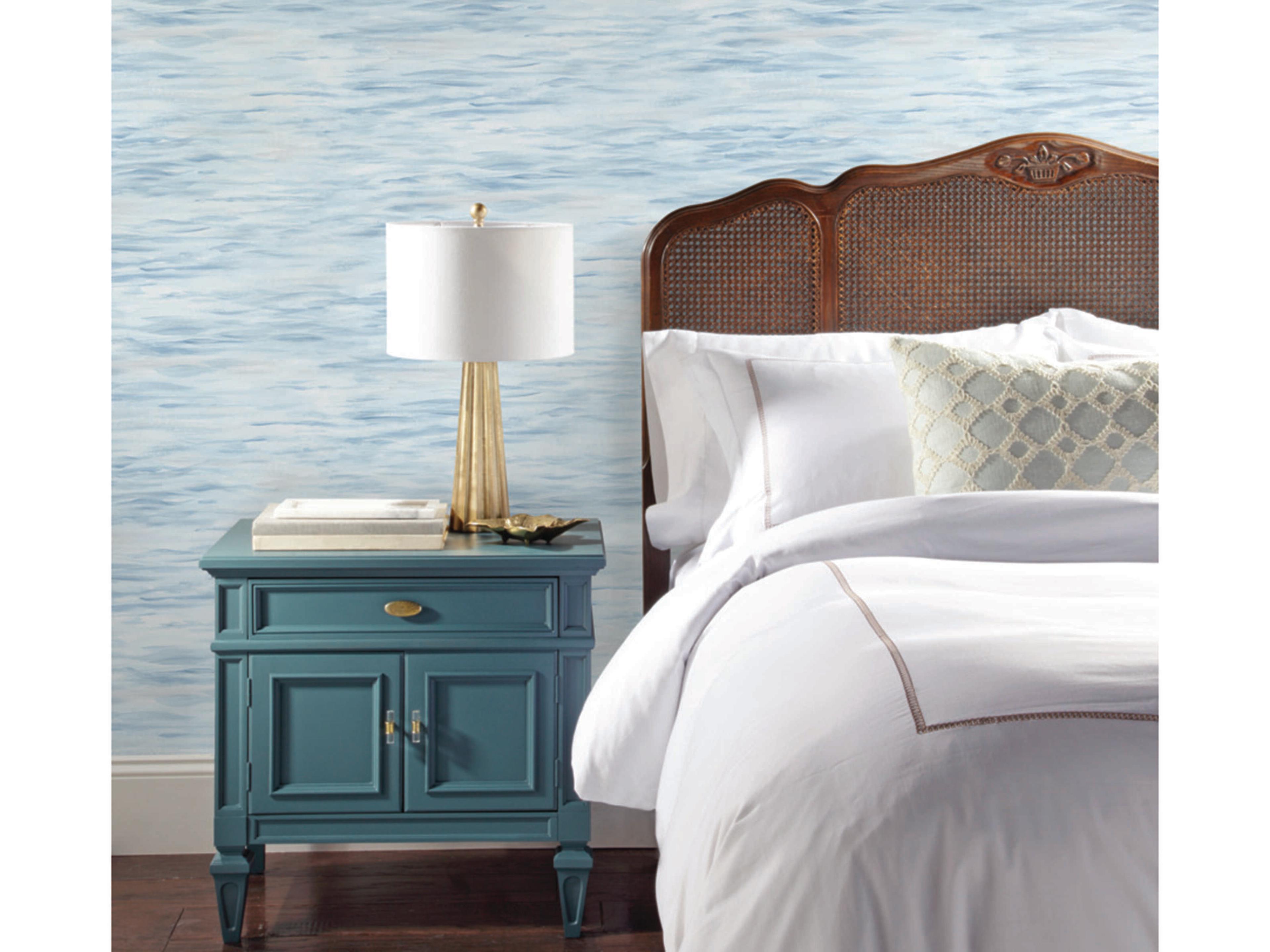 York Wallcoverings Mediterranean Blue Ripples Wallpaper