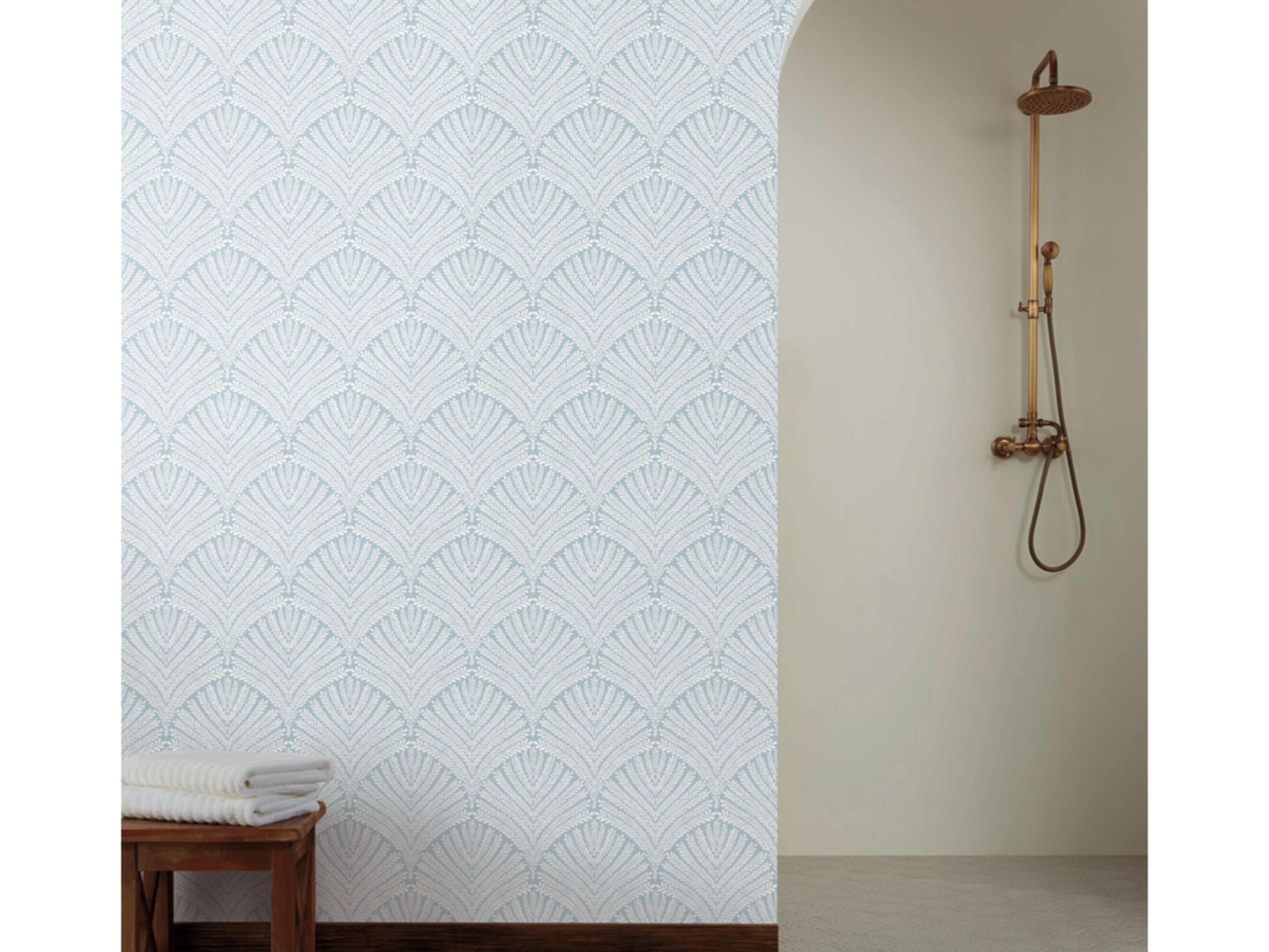 Mediterranean Blue White Beachcomber Wallpaper