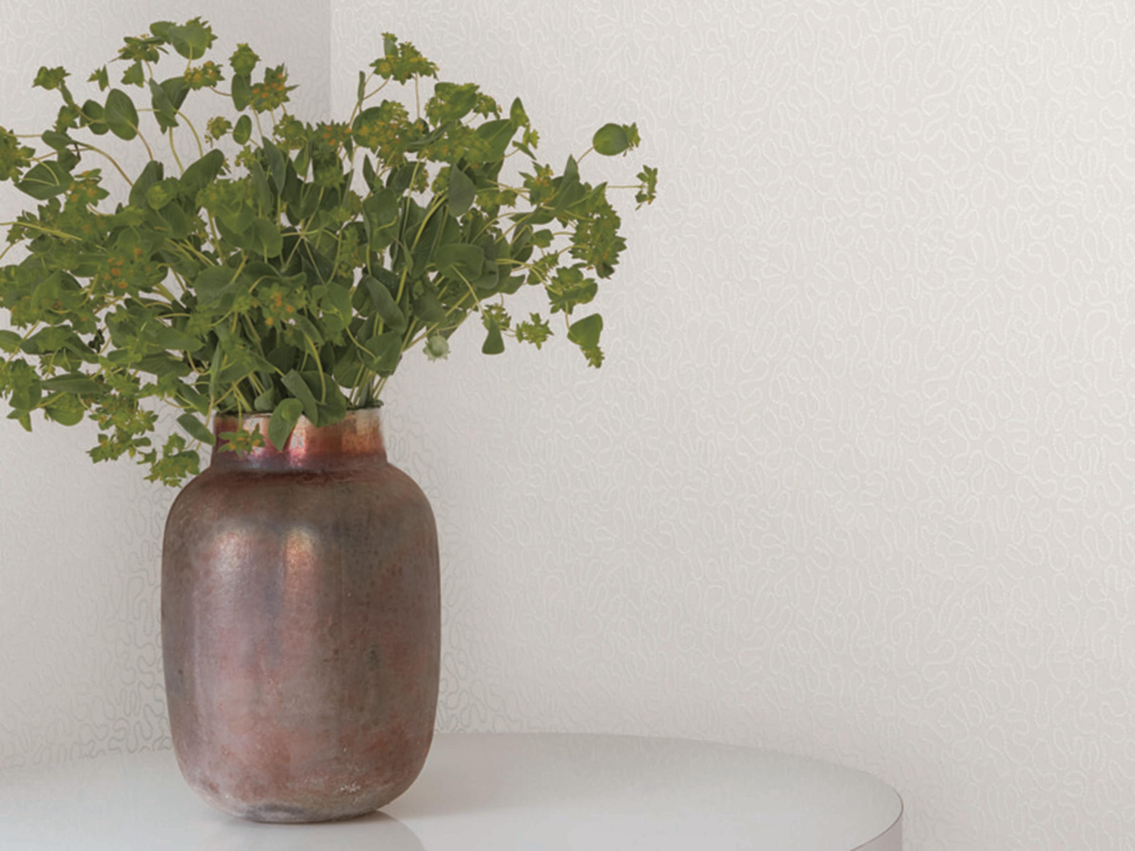 Mediterranean White Effervesce Wallpaper