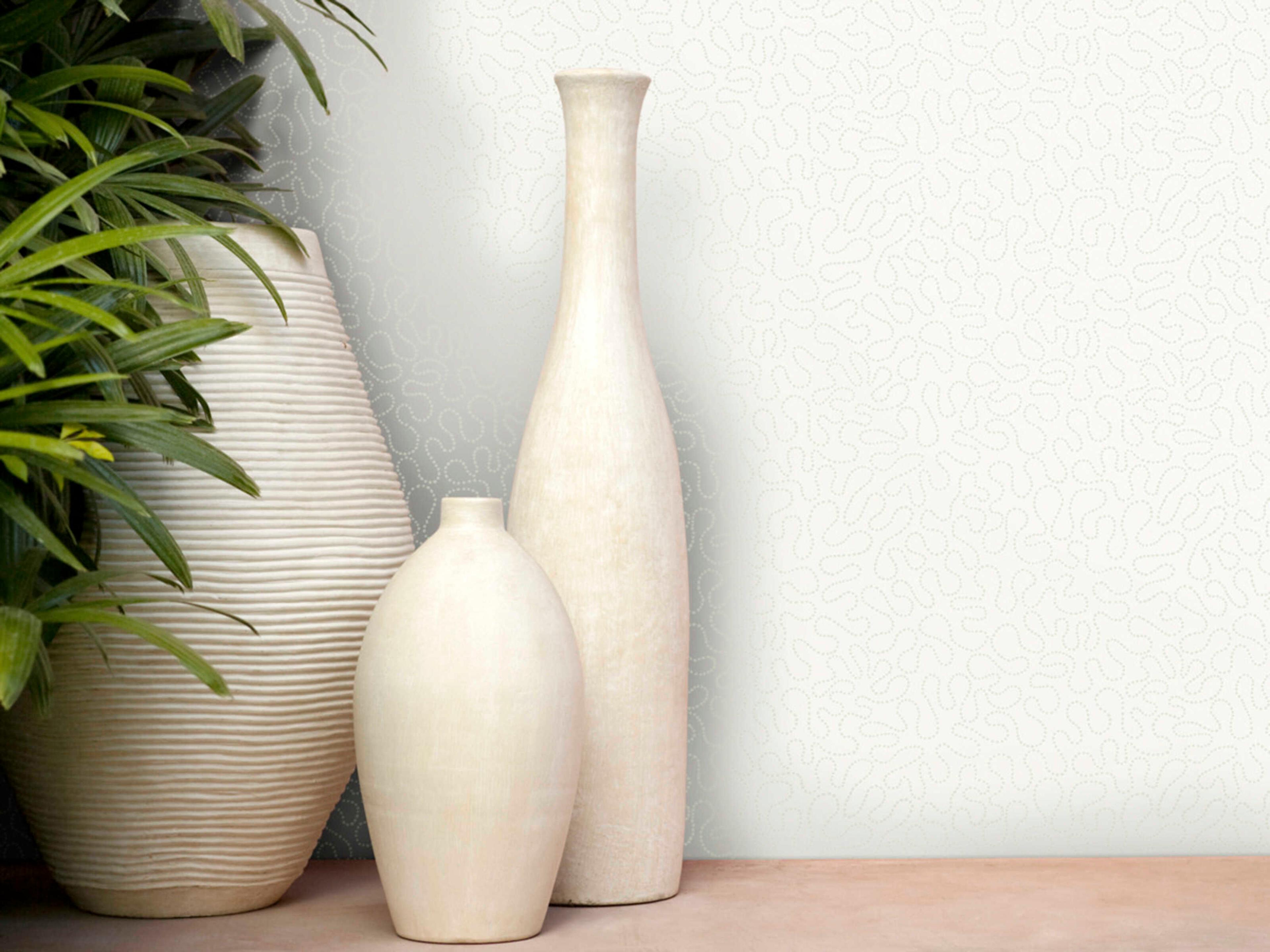 York Wallcoverings Mediterranean White Effervesce Wallpaper