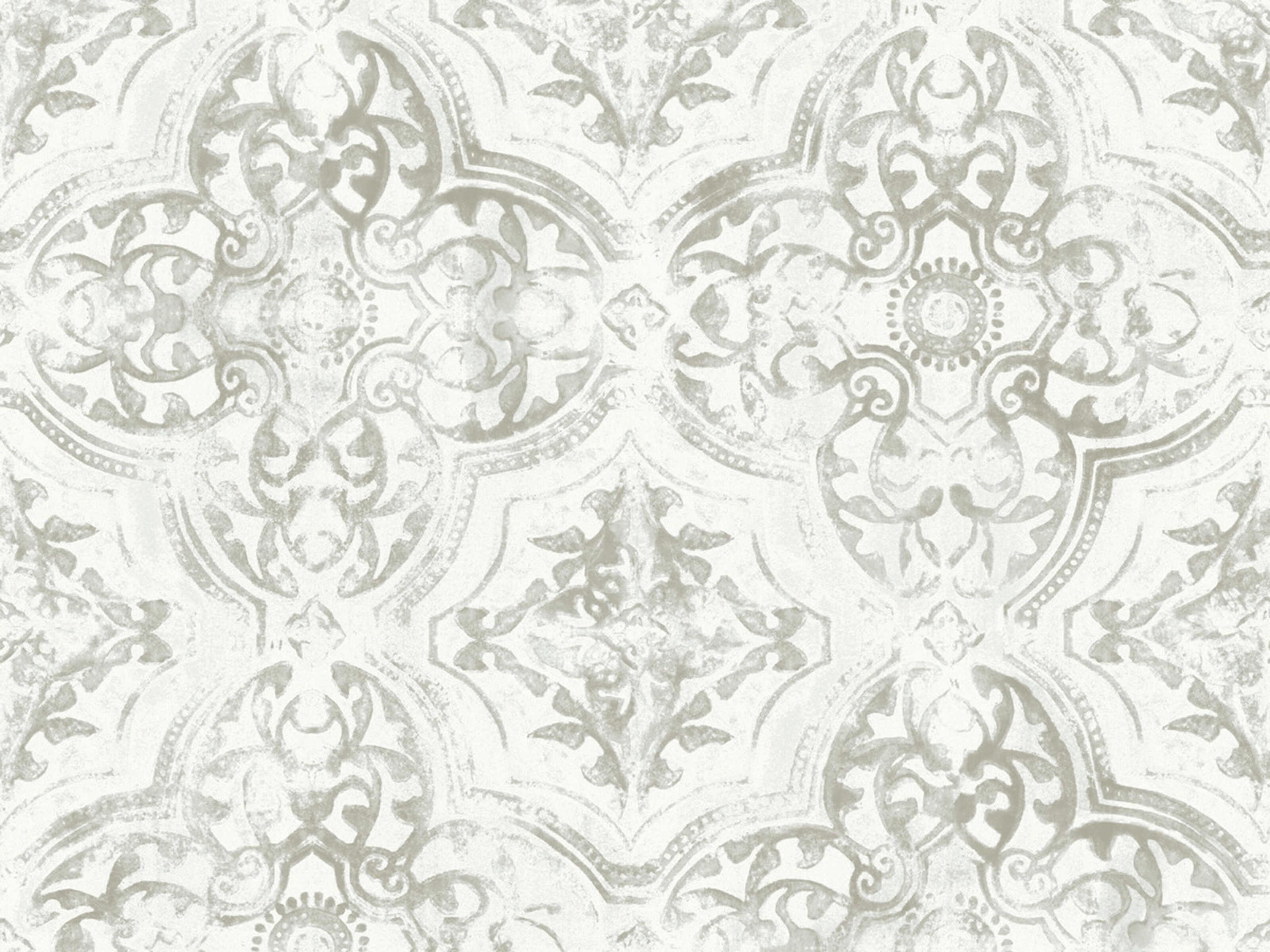 York Wallcoverings Mediterranean White Neutral Quartet Wallpaper