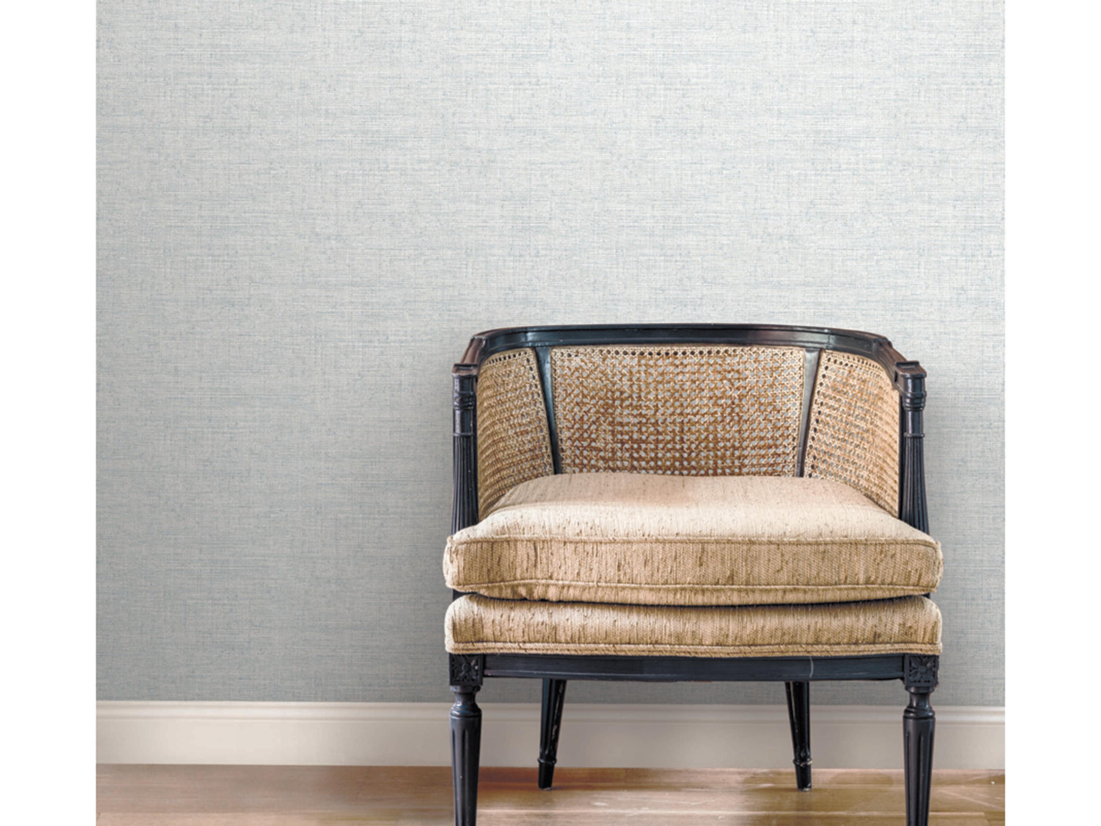 Mediterranean Blue Papyrus Weave Wallpaper
