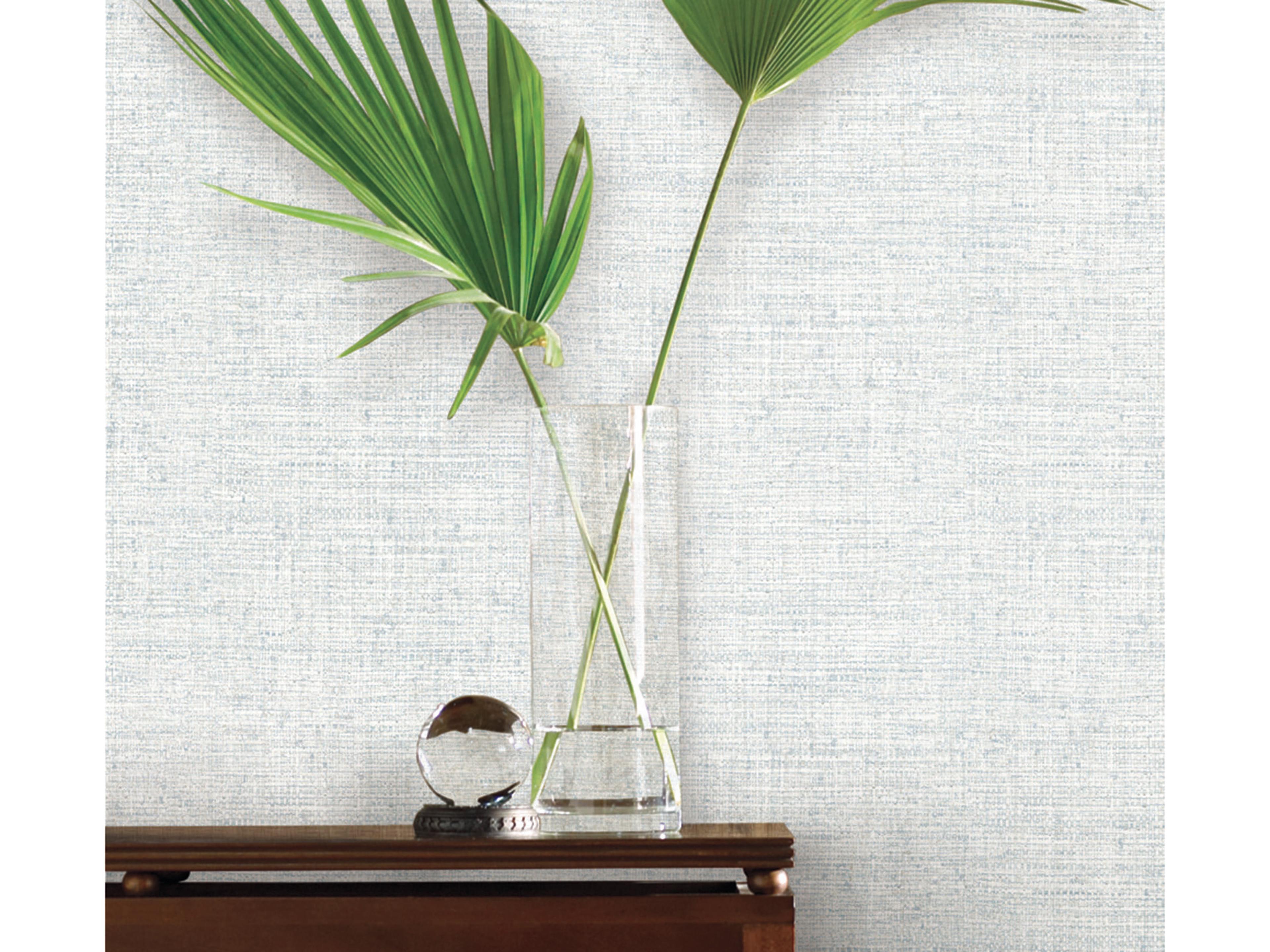 York Wallcoverings Mediterranean Blue Papyrus Weave Wallpaper