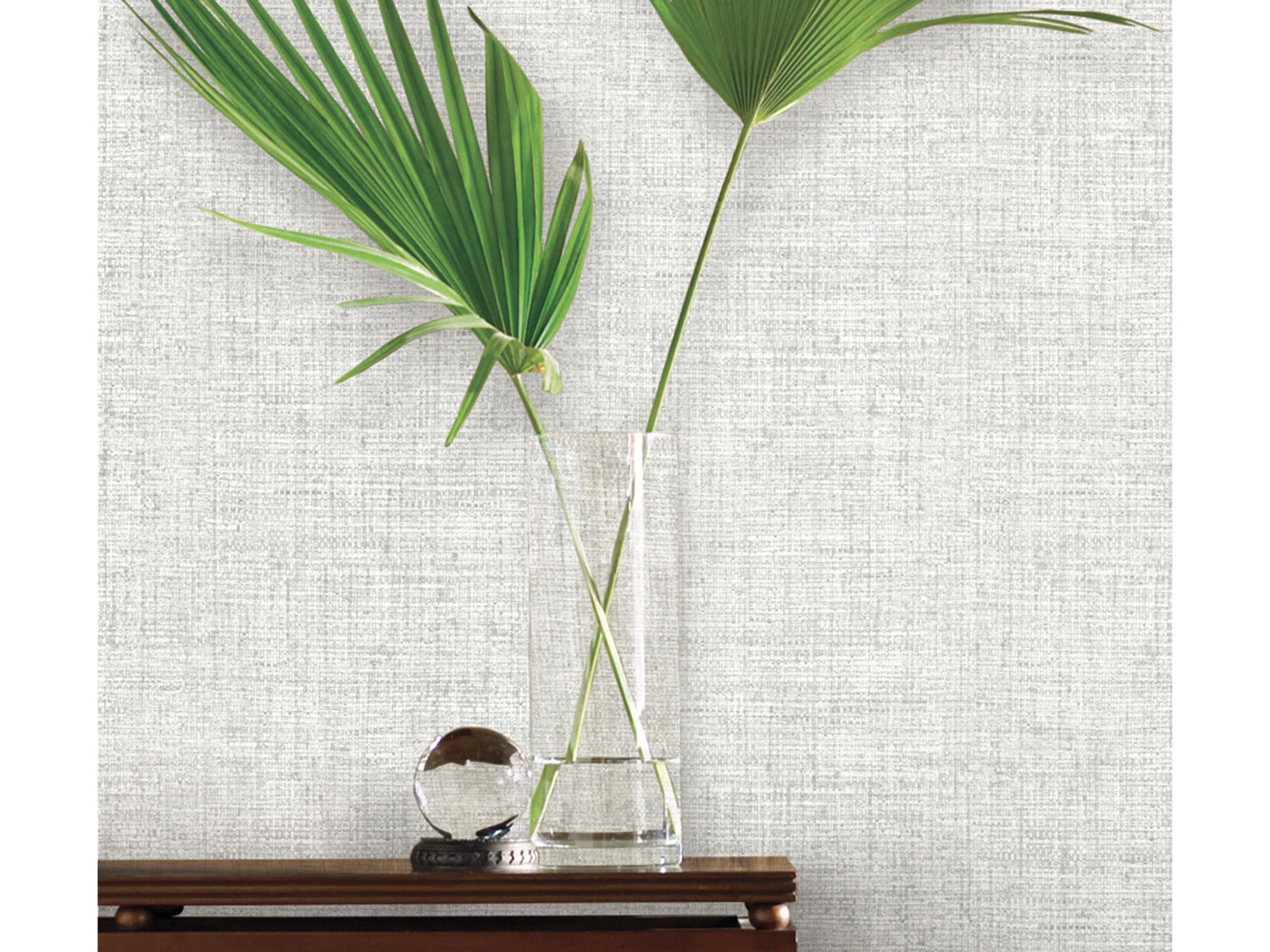 York Wallcoverings Mediterranean Grey Papyrus Weave Wallpaper