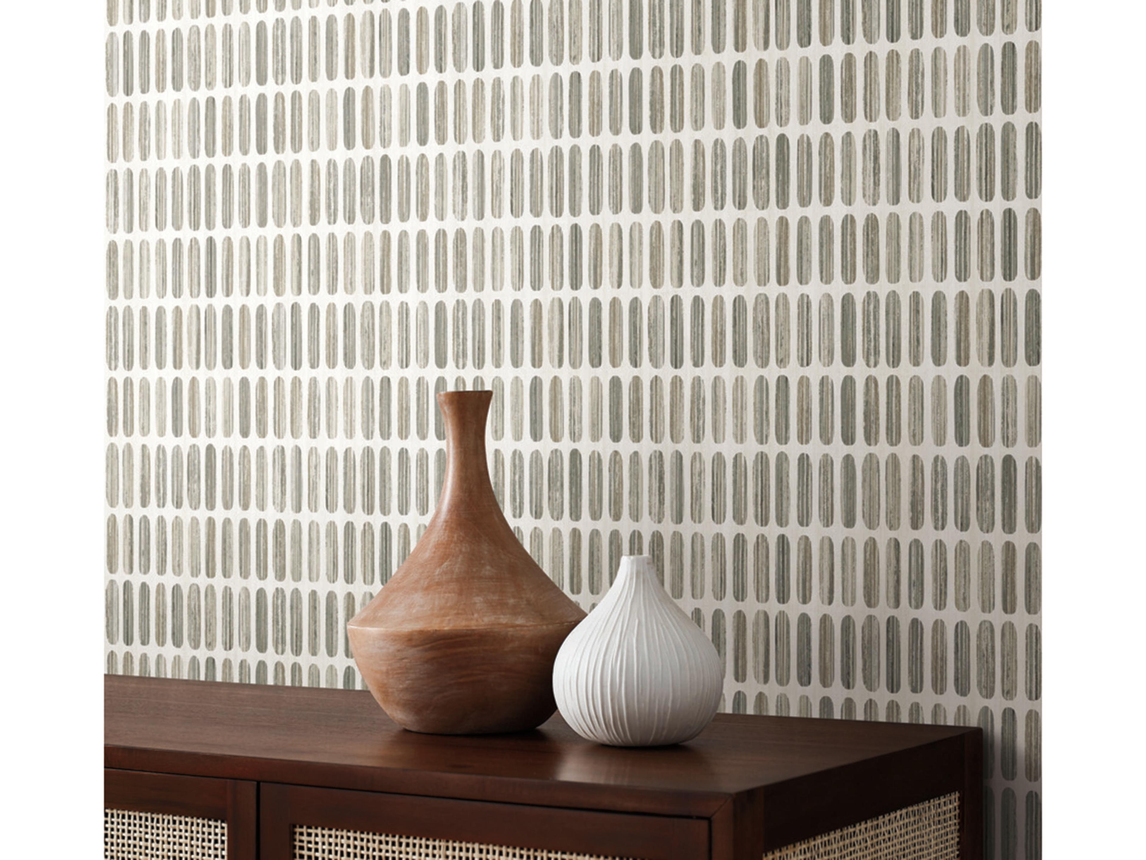 York Wallcoverings Mediterranean Grey Taupe Petite Pergola Wallpaper