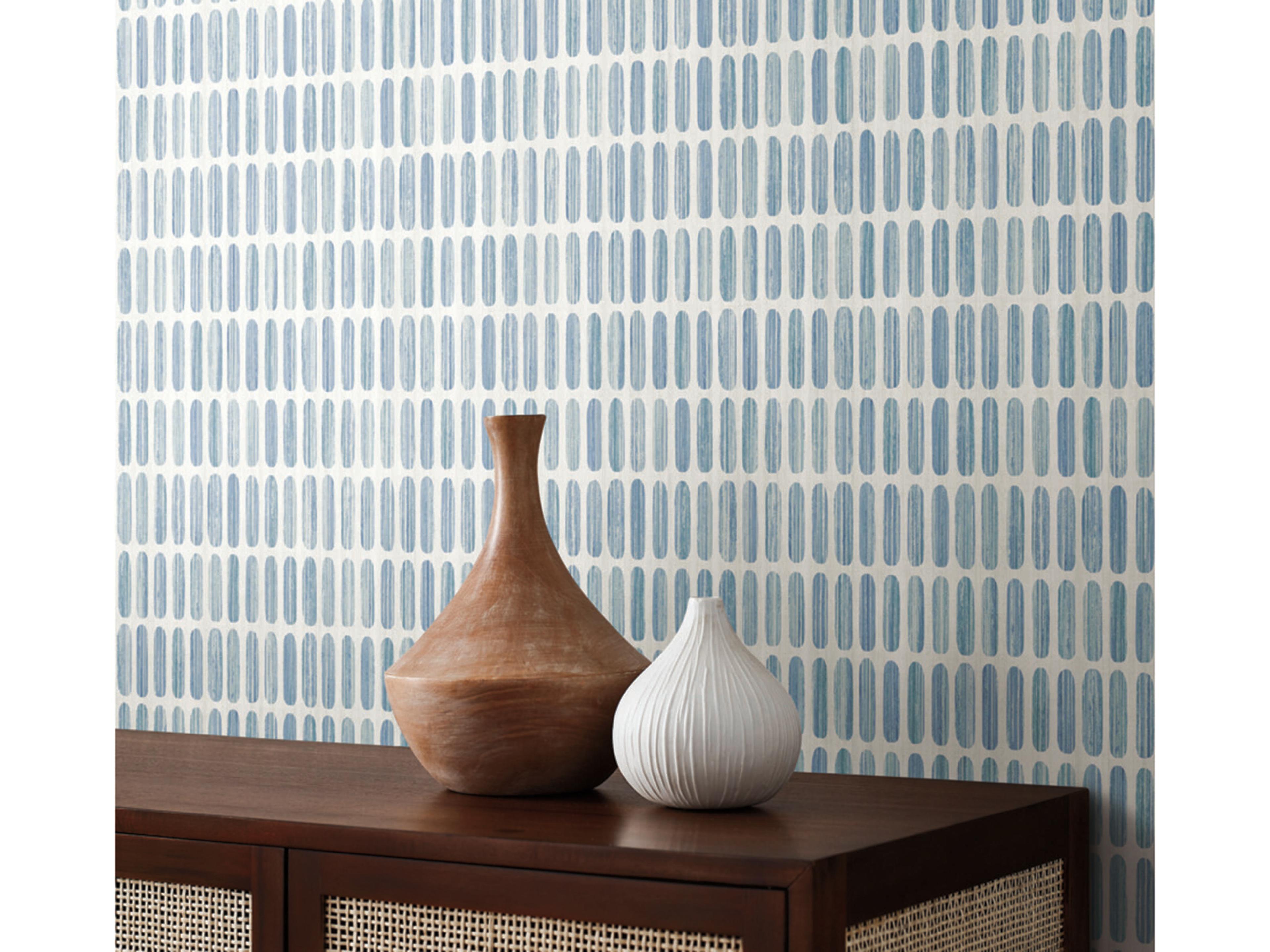 York Wallcoverings Mediterranean Blue Petite Pergola Wallpaper