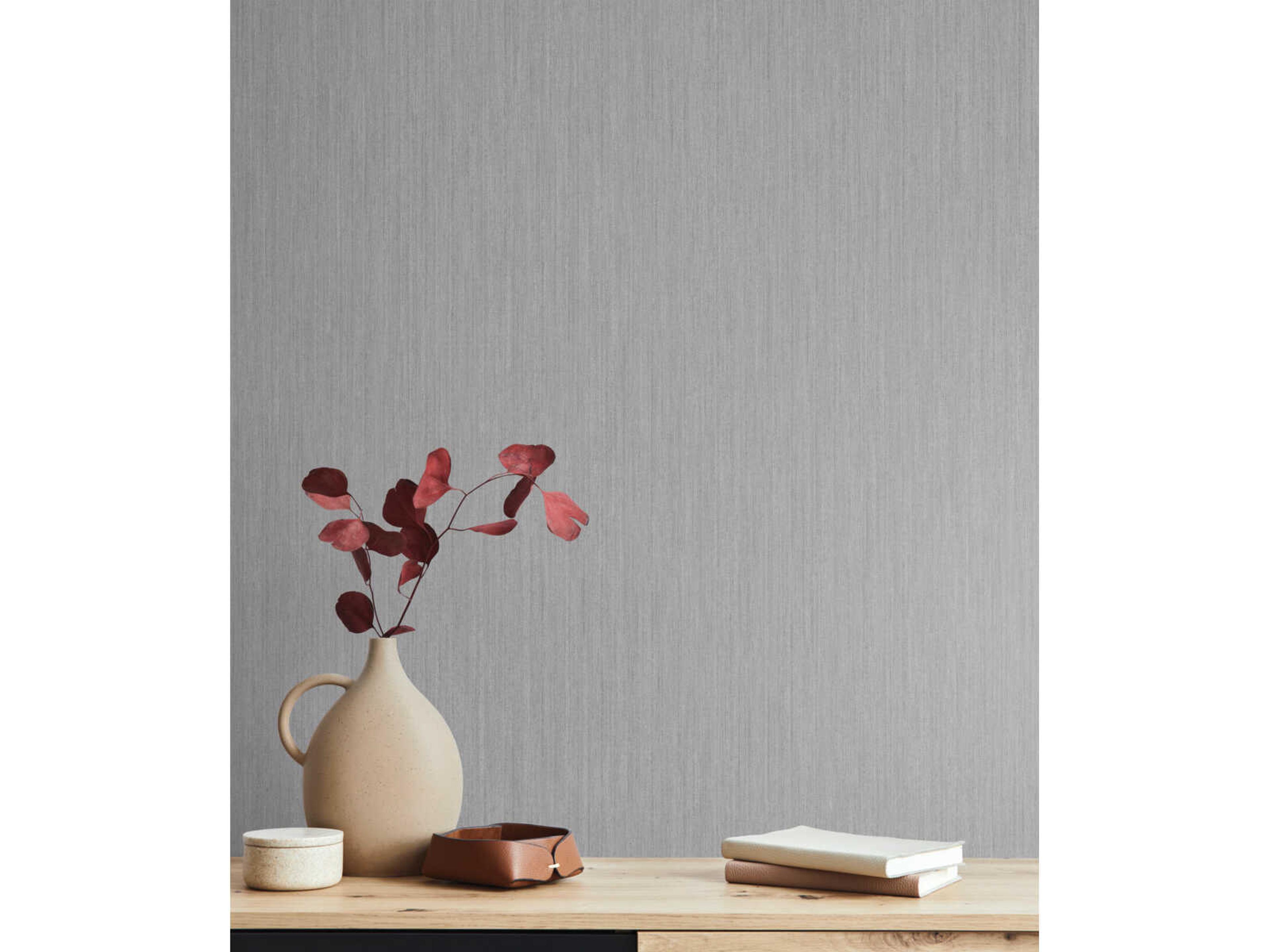 Natural Digest Grey Blue Smooth as Silk Wallpaper