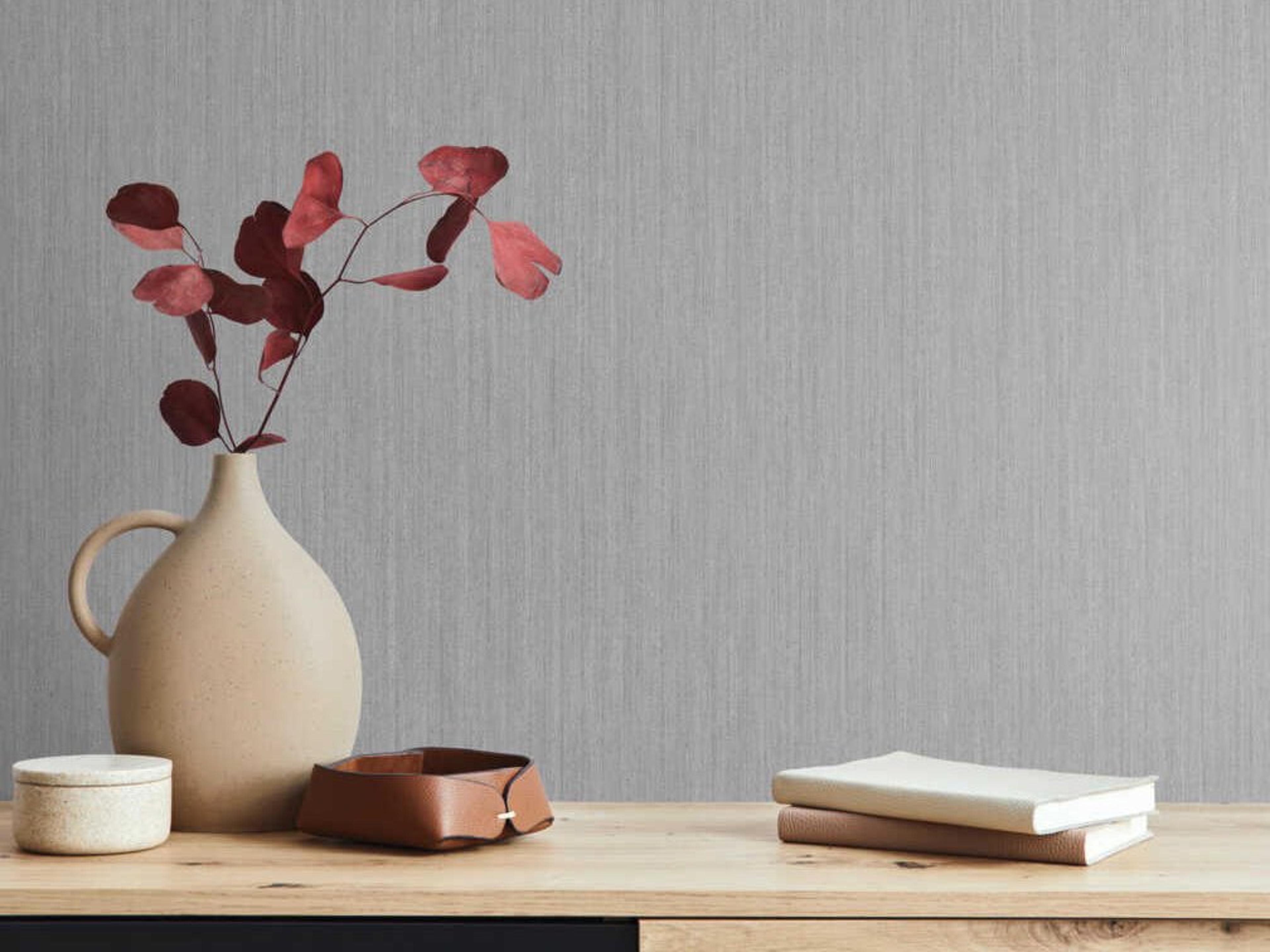 York Wallcoverings Natural Digest Grey Blue Smooth as Silk Wallpaper