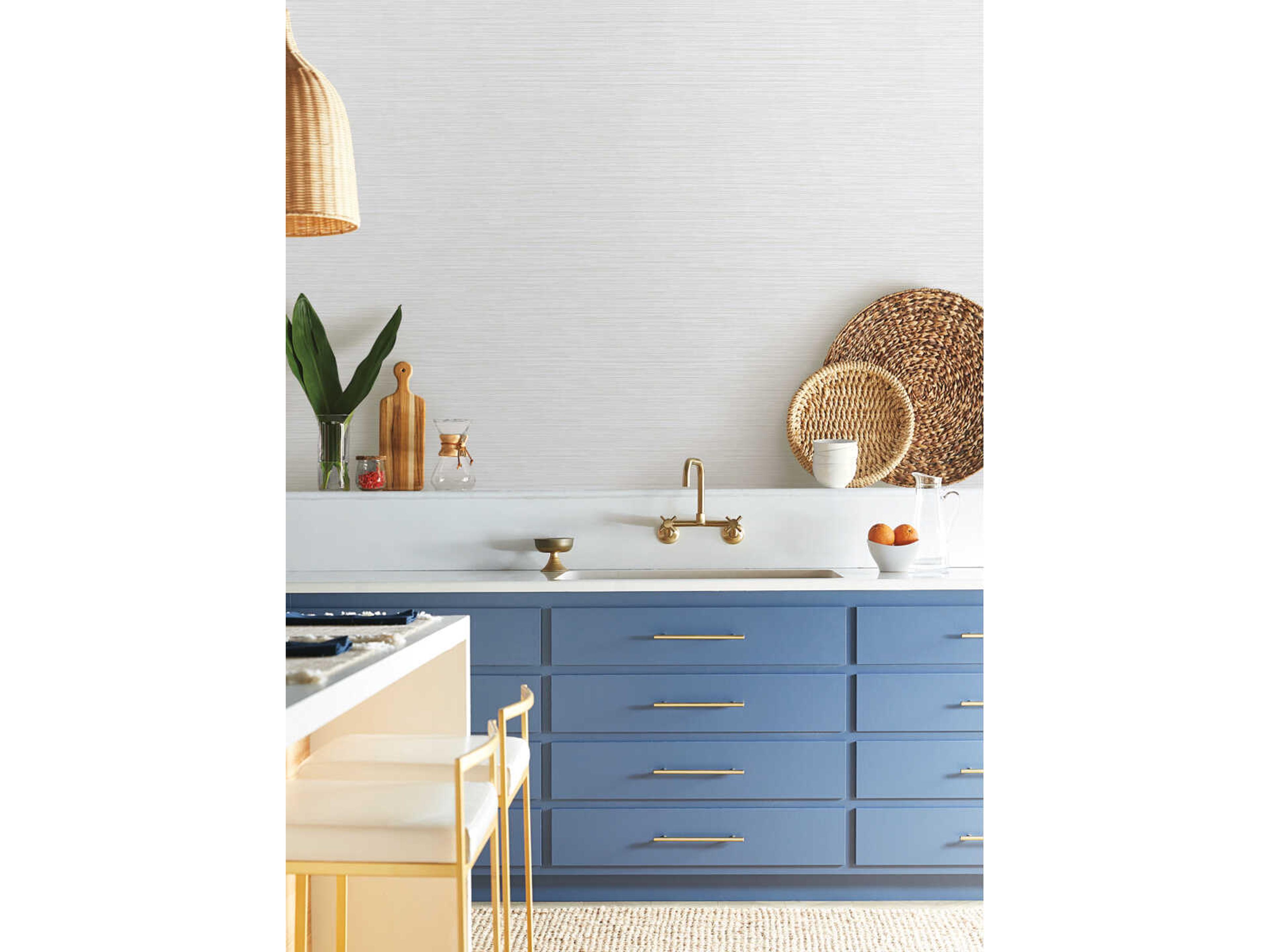 Natural Digest White Grass Roots Wallpaper