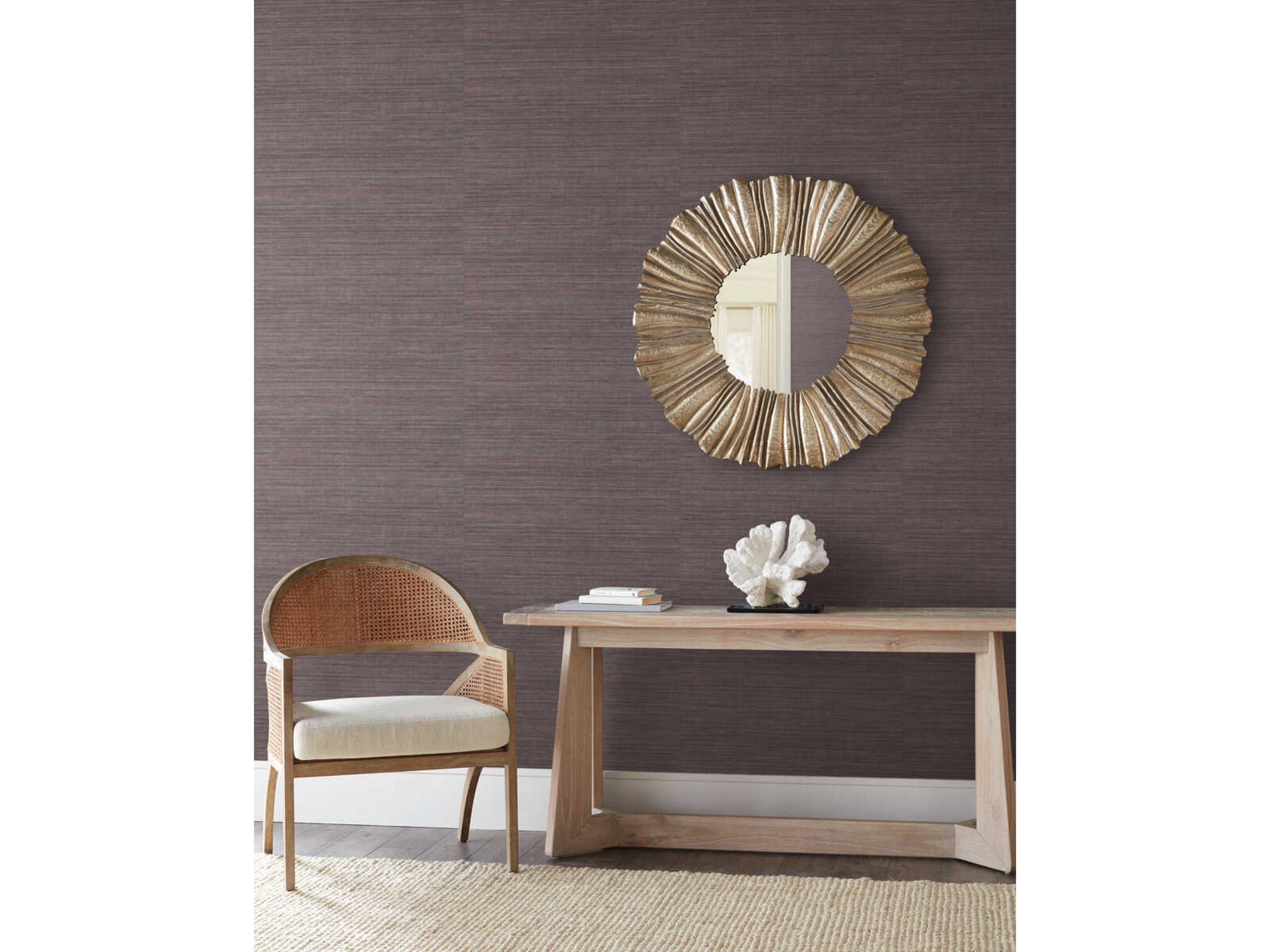 Natural Digest Purple Tasar Silk Wallpaper