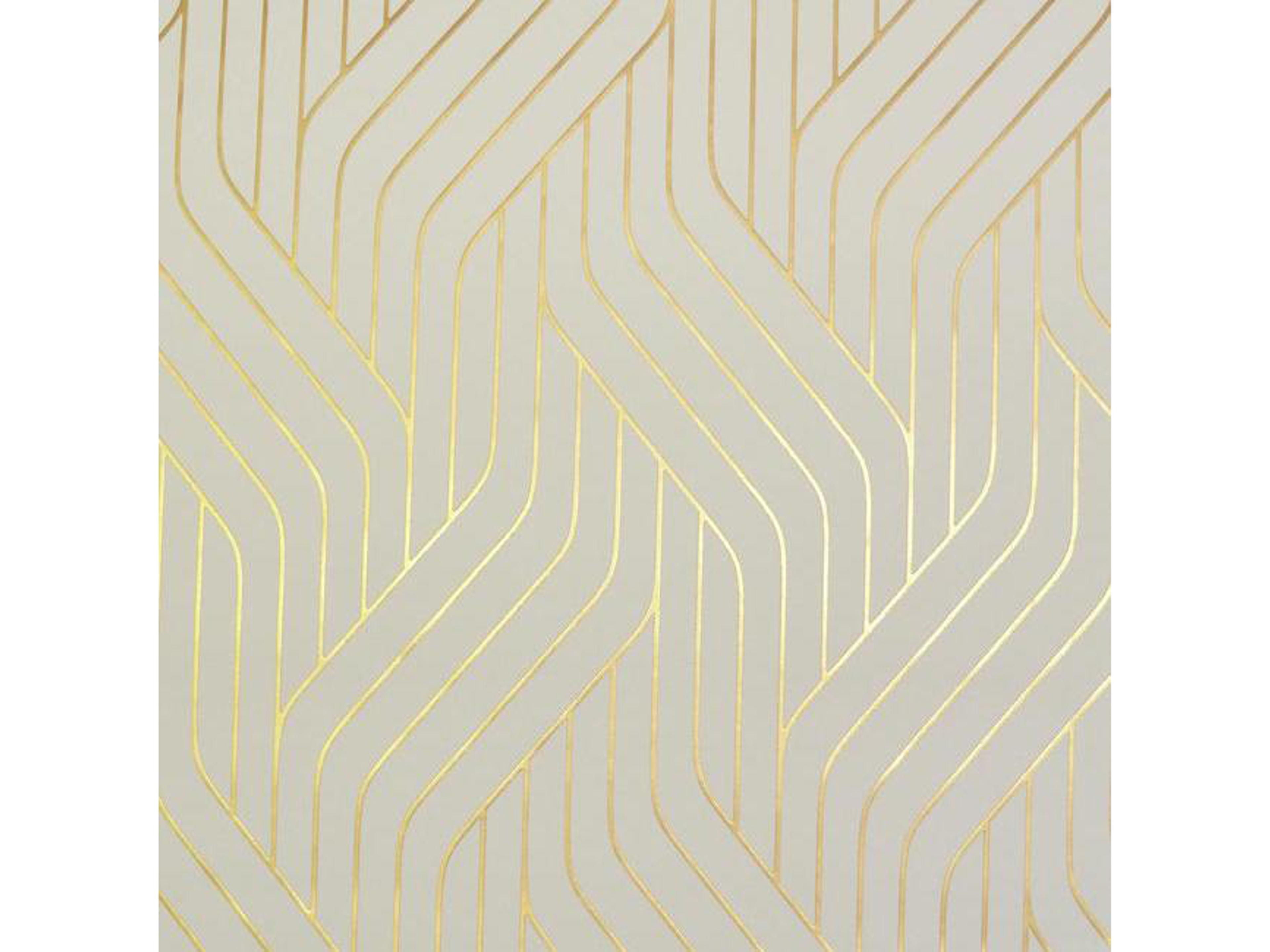 Ebb and Flow Almond and Gold Wallpaper