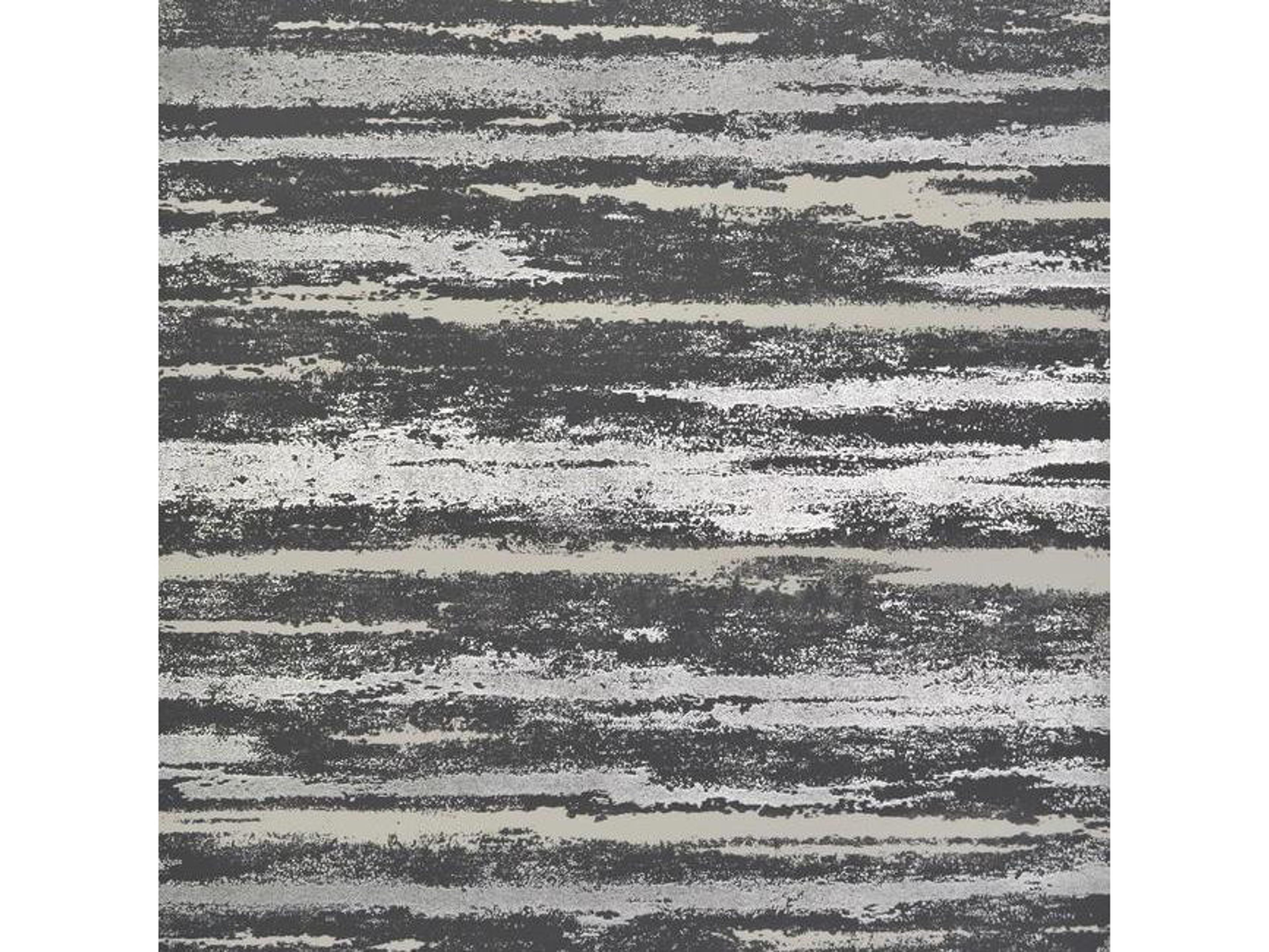 Antonina Vella Modern Metals Black Silver Atmosphere Wallpaper