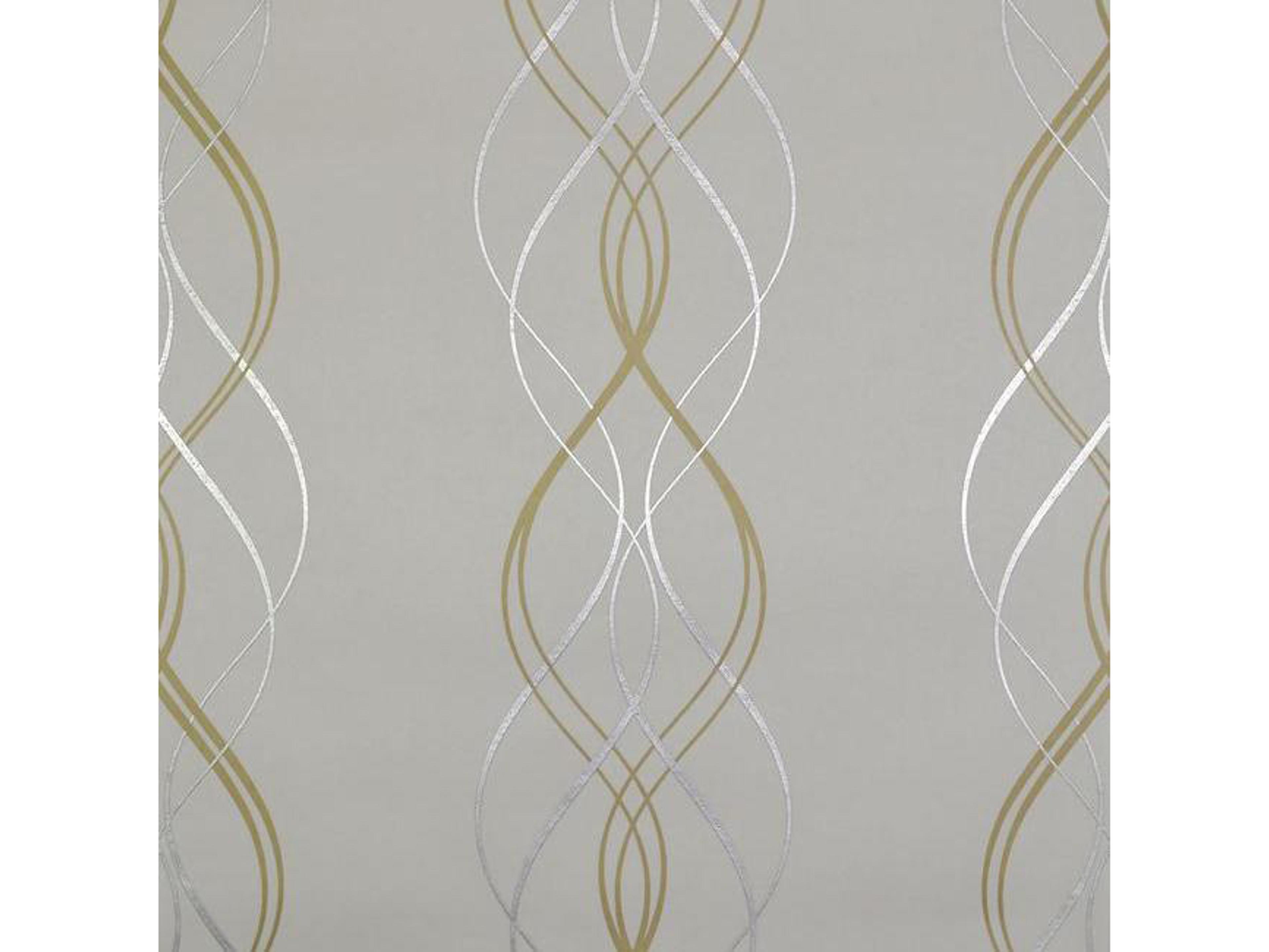 Antonina Vella Modern Metals Gold Pearl Aurora Wallpaper