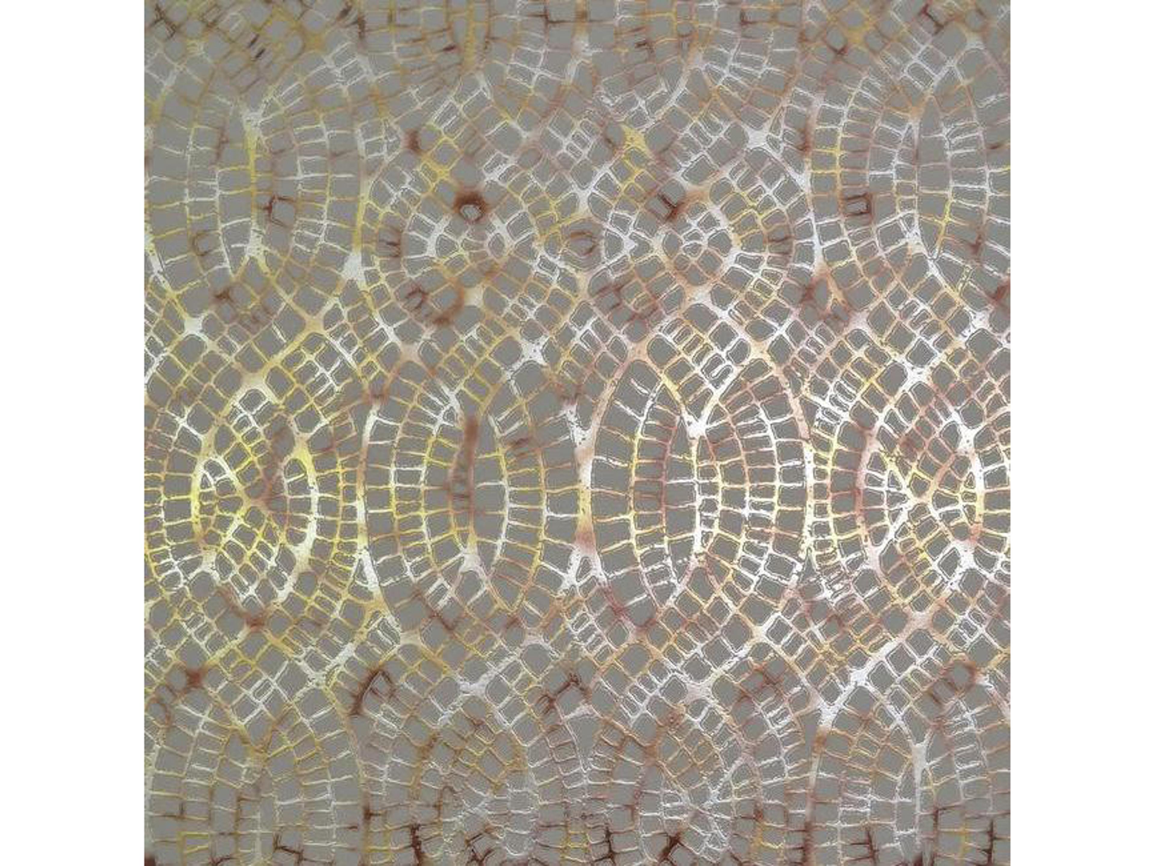 York Wallcoverings Antonina Vella Modern Metals Khaki Multi Tortoise Wallpaper