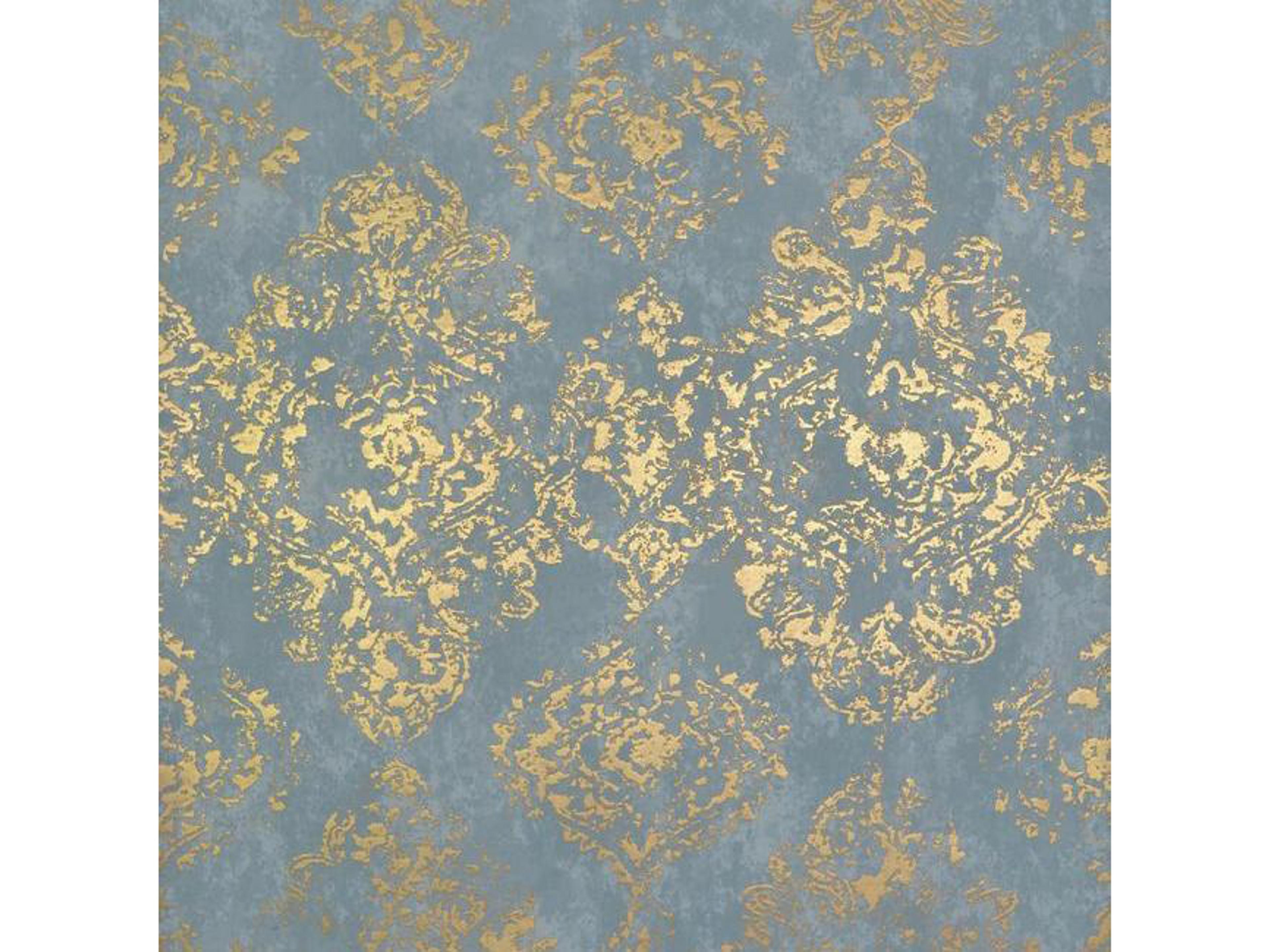 Antonina Vella Modern Metals Blue Gold Stargazer Wallpaper