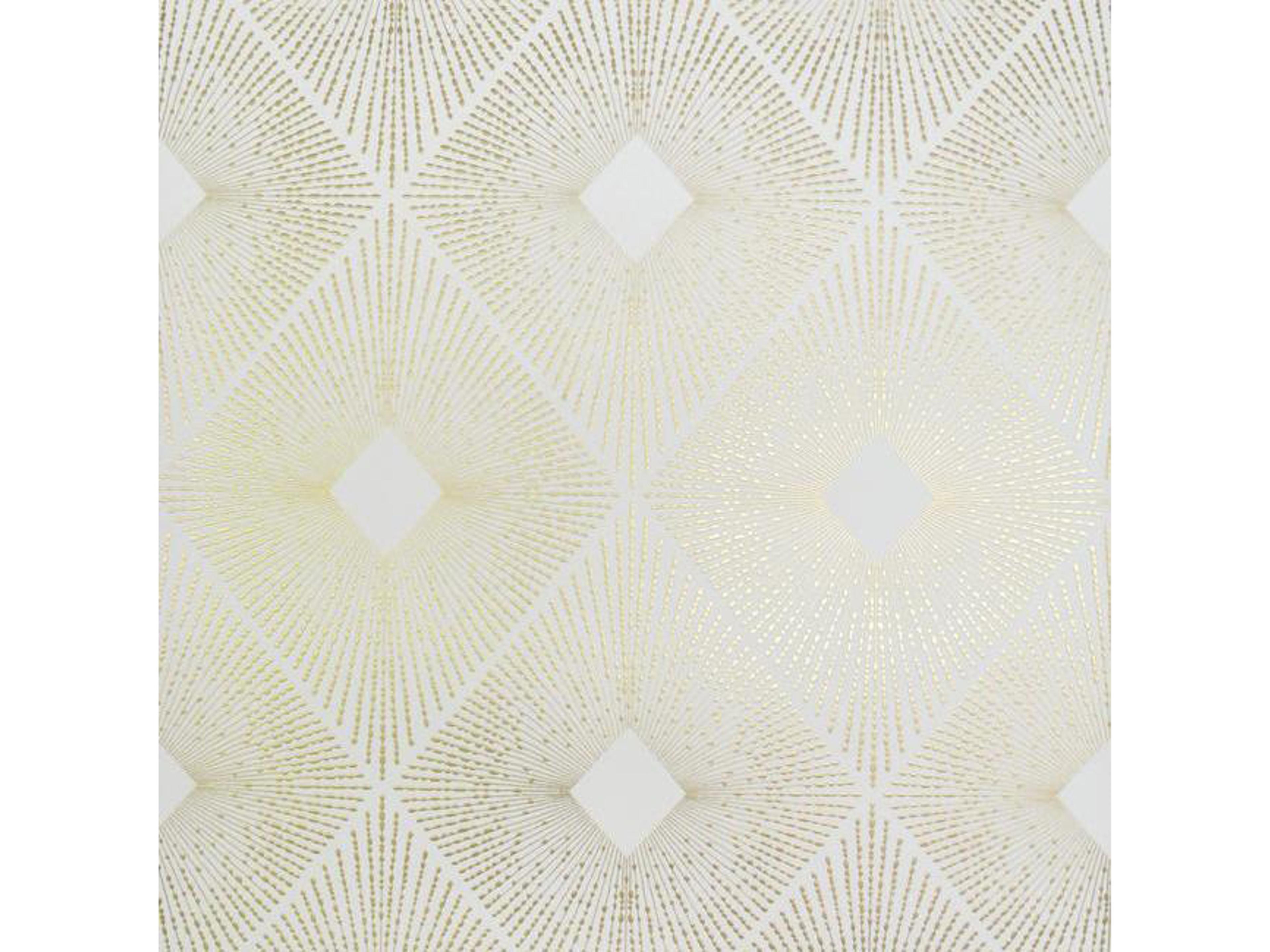 Antonina Vella Harlowe Unpasted Wallpaper White Gold