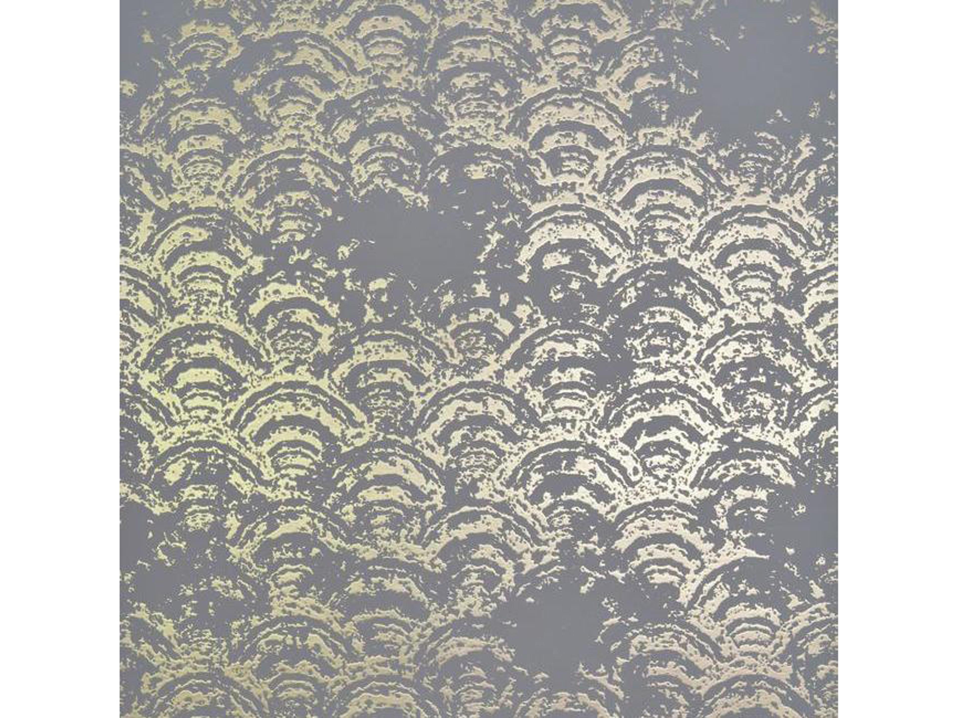 Antonina Vella Modern Metals Grey Gold Eclipse Wallpaper